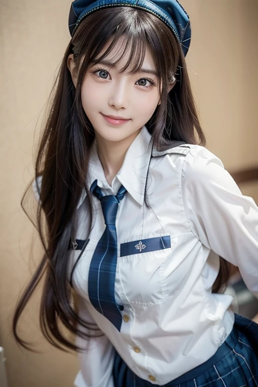 Beautiful girl in school uniform doing boxing、Supermodel、beautiful woman、Hitting a man、strong girl、blazer uniform、mini skirt