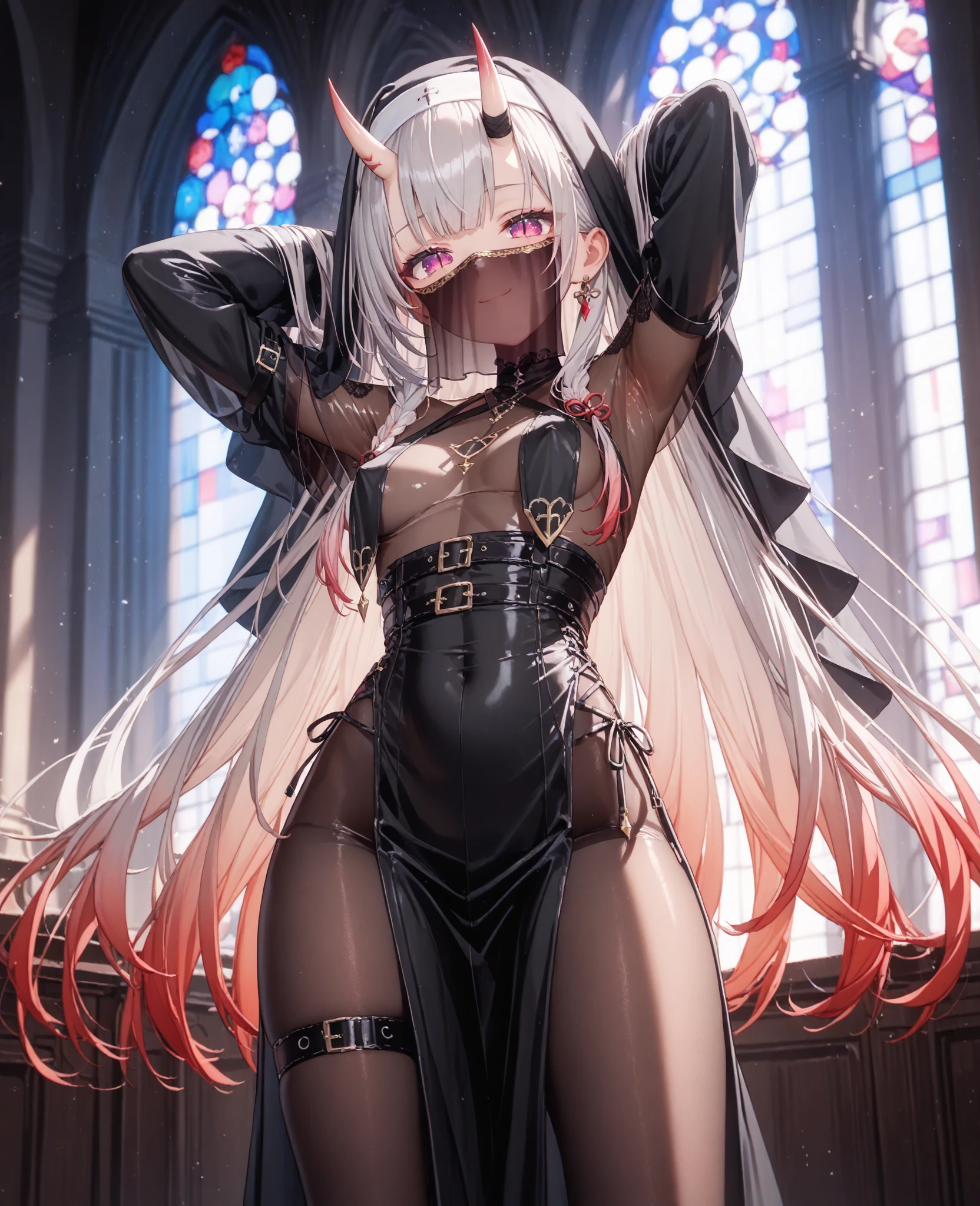 {(super fine illustration:1.4),(renaissance style:1.2)}, {hime cut}, BREAK, {erotic face,anguish,(scream:1.1),(very ecstasy:1.2),(writhing:1.4),embarrassing,half open eye},{(very obscene pose:1.2),(arched back:1.2),(arch one's head:1.4),arms behind}, {(chains fundoshi:1.2), (wet clothes:1.4)}, BREAK, {(chains skindantation),(many chains from the ceiling:1.4), (chain shibari:1.3),(chain bondage), (chain restraint),(wrap limbs with chains:1.4),(chain bind body),(chain in collar:1.2), confinement, shackles}, BREAK, {(1 woman, small breasts, hime cut,long straight hair)},{dynamic low angle view}, {(dark church glowing stained glass:1.2)}, BREAK,{(glowing tears:1.1),(Clear eyes),extremely detail hair, (pure white skin:1.1)}