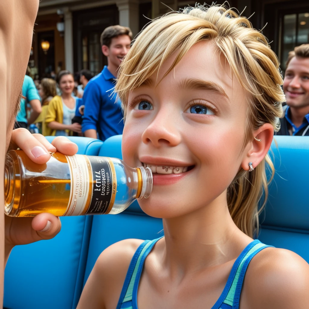 girl at a party somewhat drunk holding a beer,
1920, TRUE, Radiosity, HdR, perfect light, masterpiece, High resolution, Illustrate art, animated style, movie poster