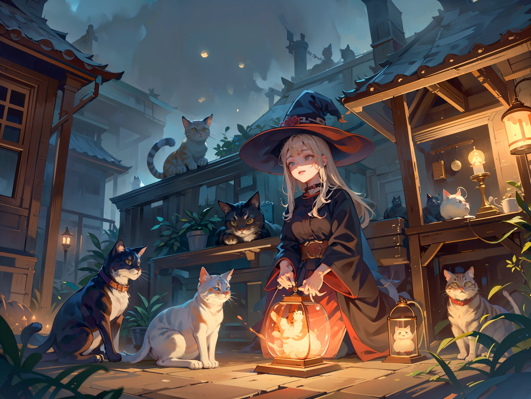 A very beautiful witch、Multiple very large cats、Witch's Familiar Cat、The witch is diligently hitting the cat、The cat is standing upright on two legs、Cats are very eerie、A group of bakeneko、At that time, their apartment was a perfect room for the two when the bare light bulbs were dazzling and shook when the freight train passed by, remember? On a cold night, I was invited by a red lantern to buy a lot of oden, and they also drank a little bit of alcohol once a month