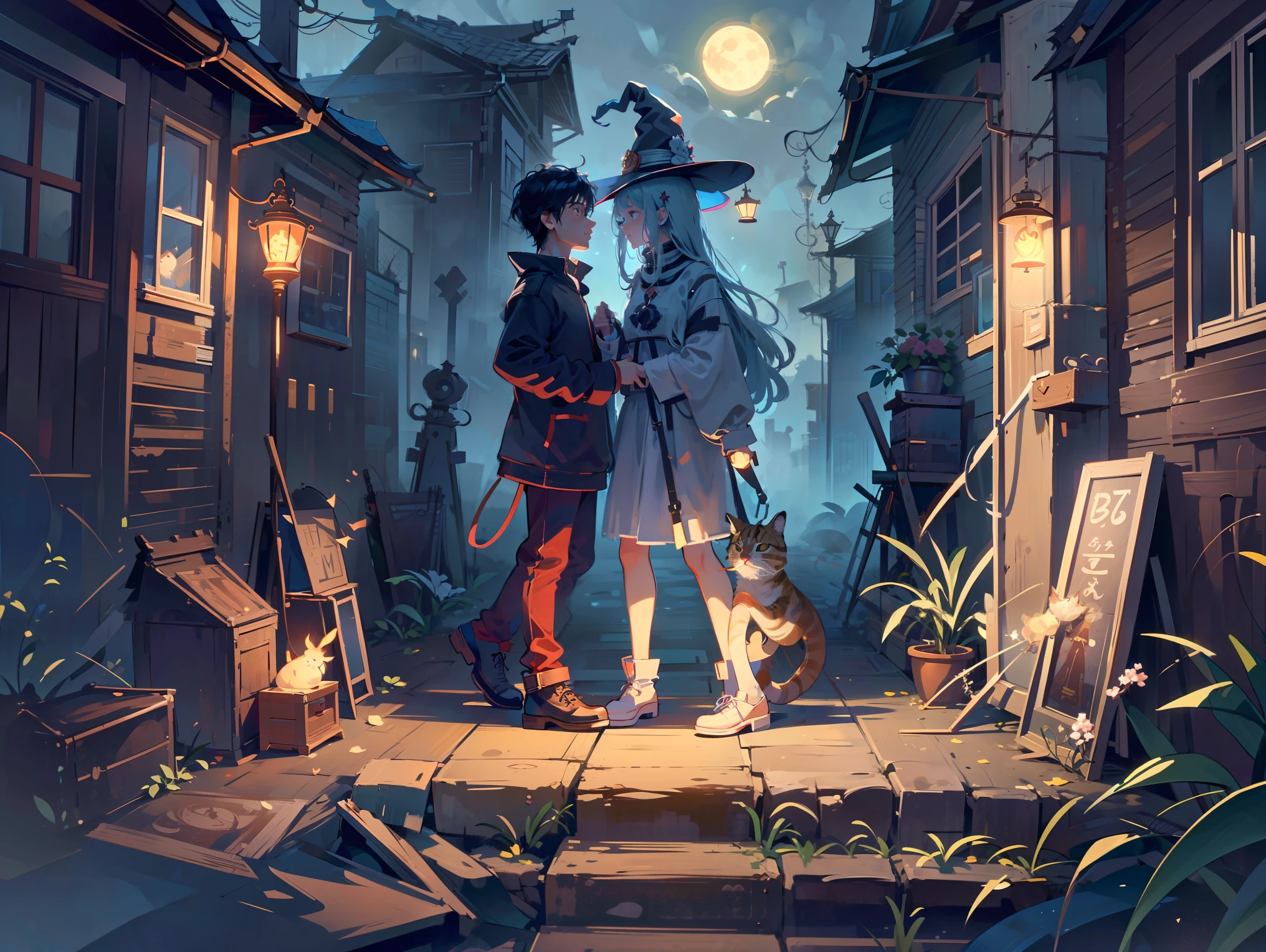 A very beautiful witch、Multiple very large cats、Witch's Familiar Cat、The witch is diligently hitting the cat、The cat is standing upright on two legs、Cats are very eerie、A group of bakeneko、On a night when the moon is beautiful, I'm alone in the forest, think about the day々so far before I set out from this world
Life without being wealthy, yet I was always close to my mother's kindness, two people who told me that I loved the pictures I drew, abandoned my dreams and worked to live, and then came breakups, and even then came, and I learned about the love I met and fell in love with you at that time
I thought I was happy, but why are only important things disappearing, disappearing ah, let's say goodbye to this world
I'm going to see you right now until you're there I love you sorry I heard your voice that time and if I ended everything myself like that, I won't be able to see anyone anymore the whole time on the full moon, GasLampFantasyAI