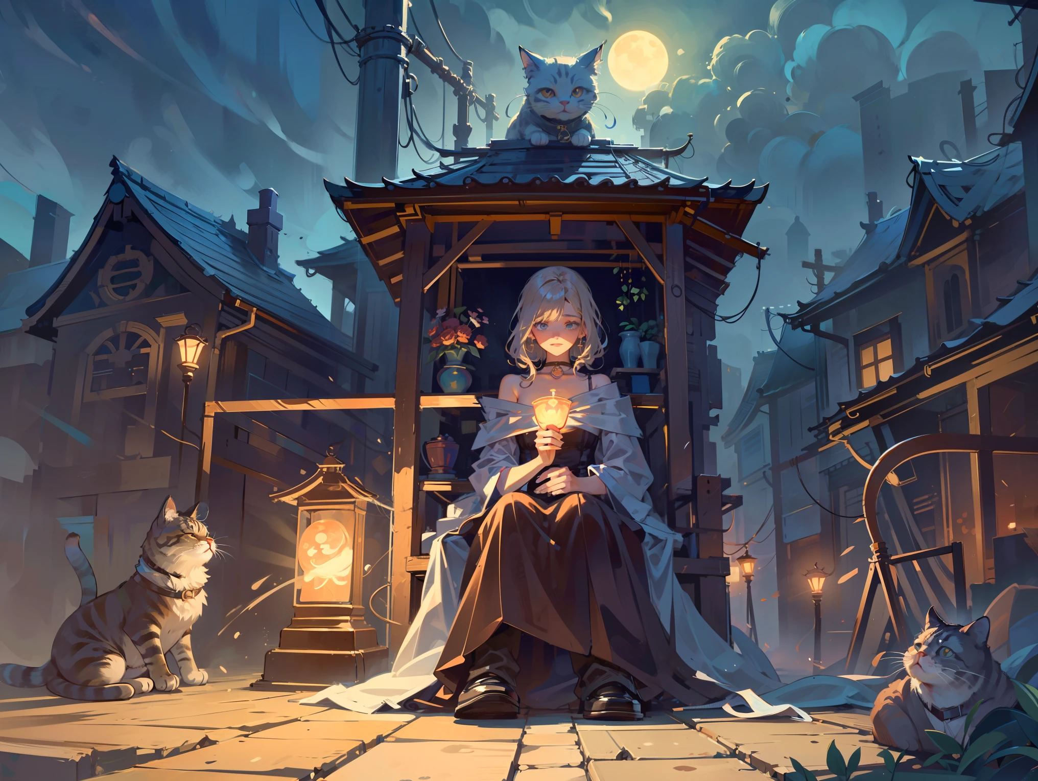 A very beautiful witch、Multiple very large cats、Witch's Familiar Cat、The witch is diligently hitting the cat、The cat is standing upright on two legs、Cats are very eerie、A group of bakeneko、On a night when the moon is beautiful, I'm alone in the forest, think about the day々so far before I set out from this world
Life without being wealthy, yet I was always close to my mother's kindness, two people who told me that I loved the pictures I drew, abandoned my dreams and worked to live, and then came breakups, and even then came, and I learned about the love I met and fell in love with you at that time
I thought I was happy, but why are only important things disappearing, disappearing ah, let's say goodbye to this world
I'm going to see you right now until you're there I love you sorry I heard your voice that time and if I ended everything myself like that, I won't be able to see anyone anymore the whole time on the full moon, GasLampFantasyAI