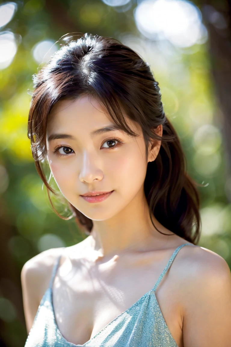 (On a table, Best quality, realistically, ultra - detailed, meticulous, A high resolution, 8k wallpaper), Close-up portrait of a beautiful woman, Love, Smiling, light pink balayage hair, Perfect dynamic composition, Beautiful and meticulous eyes, Just like the cover of a fashion magazine, On campus