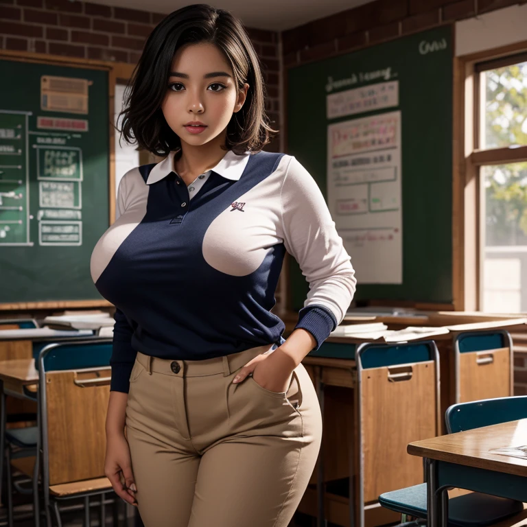 RAW, Best quality, high resolution, masterpiece: 1.3), Beautiful young indonesian girl with short wavy hair, eyeglass, sex pose, showing vagina, open legs showing vagina, porn, dildo on vagina, sensual body, on a top of table of class room, ((senior high school clothes)), orgasm, highres, 4k, HDR, 1girl, photorealistic, realistic, big breasts, short wavy hair, ((whole body)) turning away facial at viewer, closeup, class-room,wearing cap