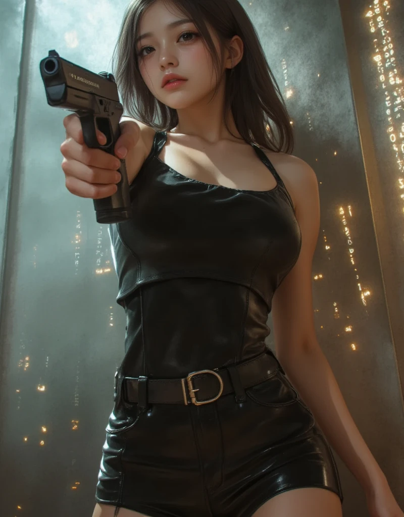 Wonyoung from IVE face, foto realista, ultra HD, 8k, big juicy lips