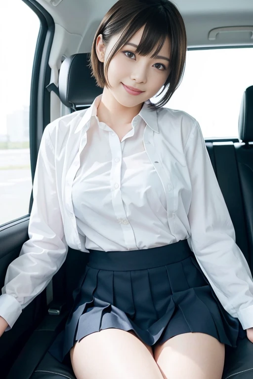 (realistic:1.3), face with shadow, Depth of the bounds written, school uniform,
beautiful detailed illustrations,great art,(((very detailed))),
One girl sitting,bangs,girls high school、smiling a little,light blue panties,skirt,
cowboy shot,From before、thighs
,(((very detailed))),in the train, a young woman is 睡眠 contentedly. Through the gap between her legs and skirt, I can see her panties. The vehicle is shaking, Her calm expression and calm breathing are、It creates a peaceful atmosphere
,(((very detailed)))、short cut hair