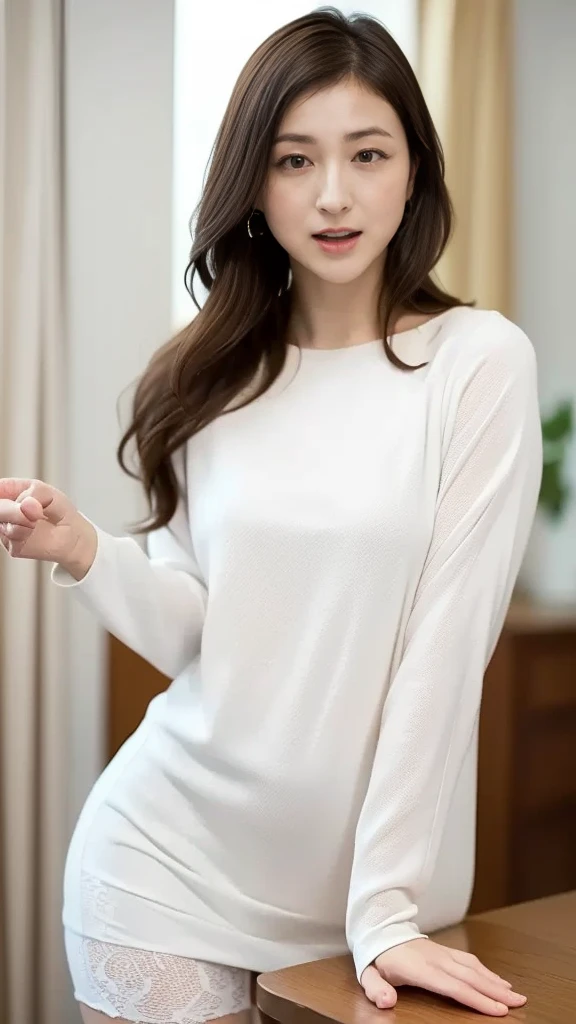 table top in bed , top quality , shape, Very Detailed , Details, high definition , 8k wallpaper, perfect dynamic configuration , beautiful detail , natural lips, long sleeve white full lace backless dress, small , Randomly cute pose, RAW photos , Middle School Girl Les , cute, face,,(( random pose 、put in、Deep joy, drunk eyes:1.2)), (( I take my breath hard:1.2))、 Ecstatic face、 expression、 My whole body is shaking 、 Official Art, very detailed CG Unity 8k 壁紙, (masterpiece:1.0),( top quality :1.0), photoshoot, 8k, play, high definition , Kodak Portrait 400 , film grain, Lens Flare Glow , Very Low Camera Angle , Watch viewers