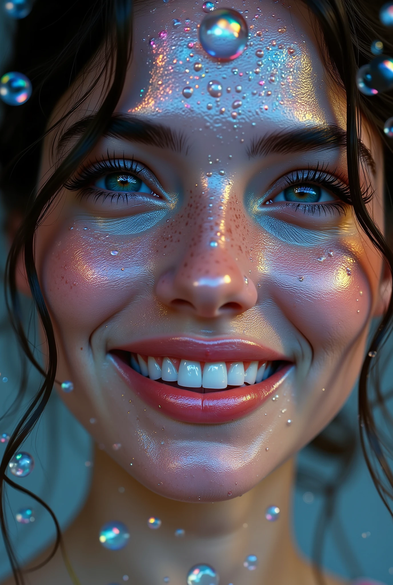 creative 3D abstract ::11 smiling ::1 iridescent technicolor ::4 fractal self similar design ::6 octane render ::8 ultra high extreme detail ::9 professional photographer, skyline position of camera ::1 high contrast, harsh light ::1 cinema lighting ::6 global lighting ::1 formal studio portrait ::6