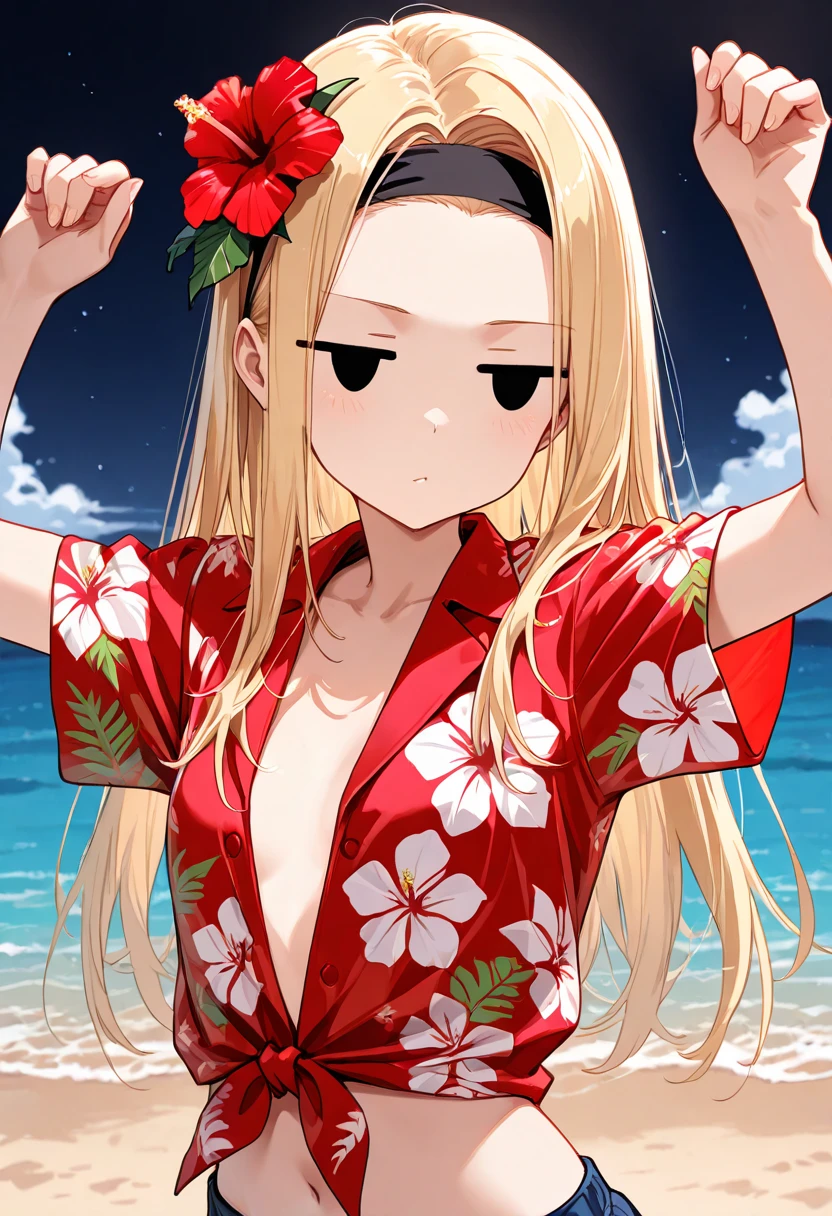 Samia, girl, solo, shirt, looking at you, face, perfect, flowers, high quality, radiant, knight, godly, red shirt, red velvet, water, ocean, lotus, renatadaninsky