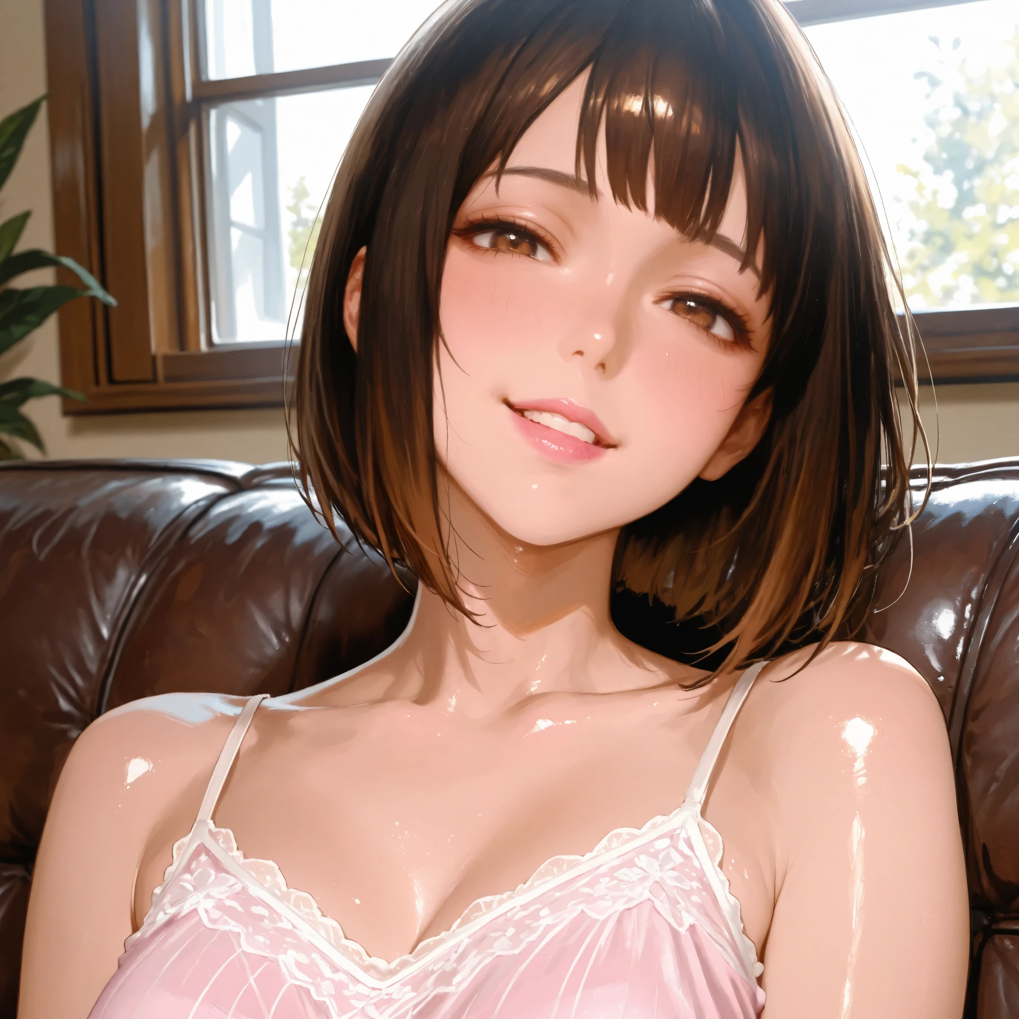 monica, (Representative works:1.3)、(8k、Realistic、RAW Photos、Best image quality:1.4)、Small face、Beautiful Face、(Realistic Face)、No makeup、Natural Makeup、light makeup、 Beautiful hairstyle、Realistic eyes、Beautiful attention to detail、 (Realisticな肌)、Beautiful Skin、Grey sports bra、bra、indoor、Lying on the bed on my back、Sexy pose、Full body portrait、looking at the camera、Troubled expression