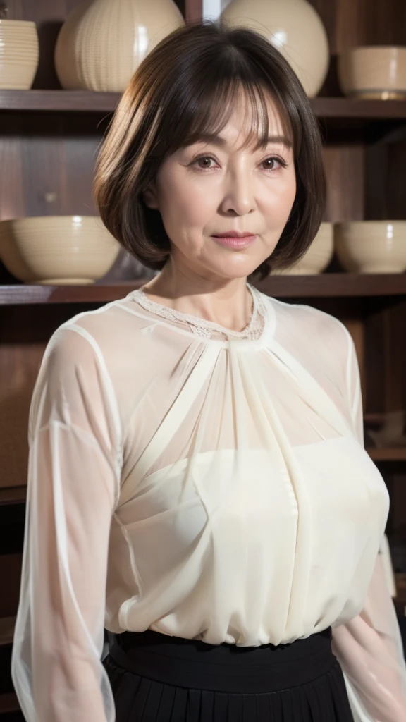 masterpiece, ((Great Focus)), 32K, Beautiful finish, Chinese Business Person, Beautiful mature woman, 65-year-old woman, Dutch Angle, Photo of your ID, Cool look, Red lips, Thin lips, Alluring, round 1, Light from the front,