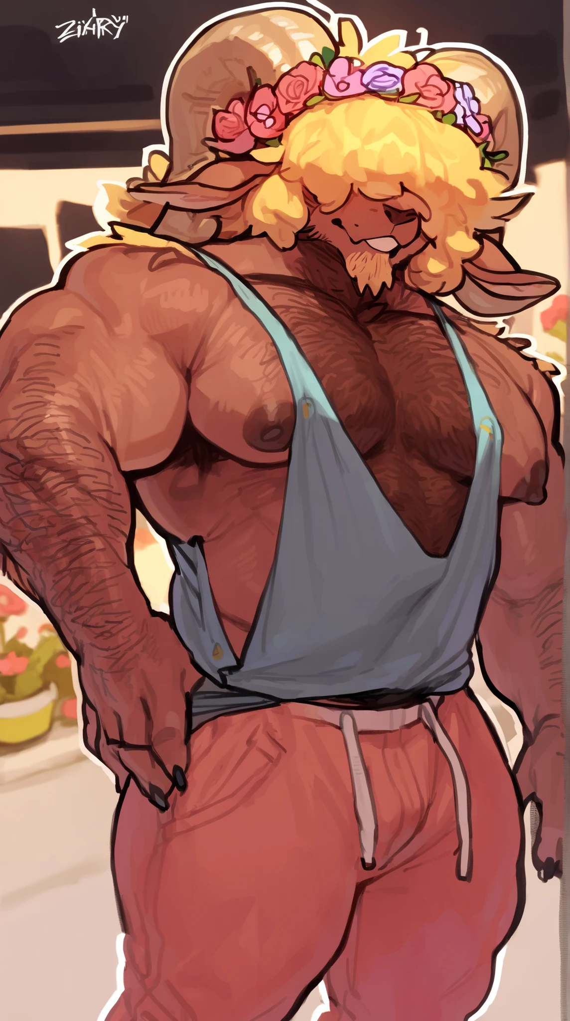 (Best quality: 1.0), (Super High Resolution: 1.0), (masterpiece, best quality:1.2), detailed, detailed hands, detailed eyes, score_9, score_8_up, score_7_up, furry, anthro, ((dragon)), ((solo)), grandpa, (about 70 years old), (manly), horns, handsome face, huge, bangs, white beard, beard above mouth, fluffly fur, nipples, looking pleasured, sexually, sexy pose, SFW, kitchen, (apron), nude, bulge, flaccid, in heat, panting, sweat, sweaty, musk, (skinny, shy), hands touching, (looking at viewer, shy), blushes:0.3, wearing glasses, first person view, close up view, (by bebebebebe, by syuro)