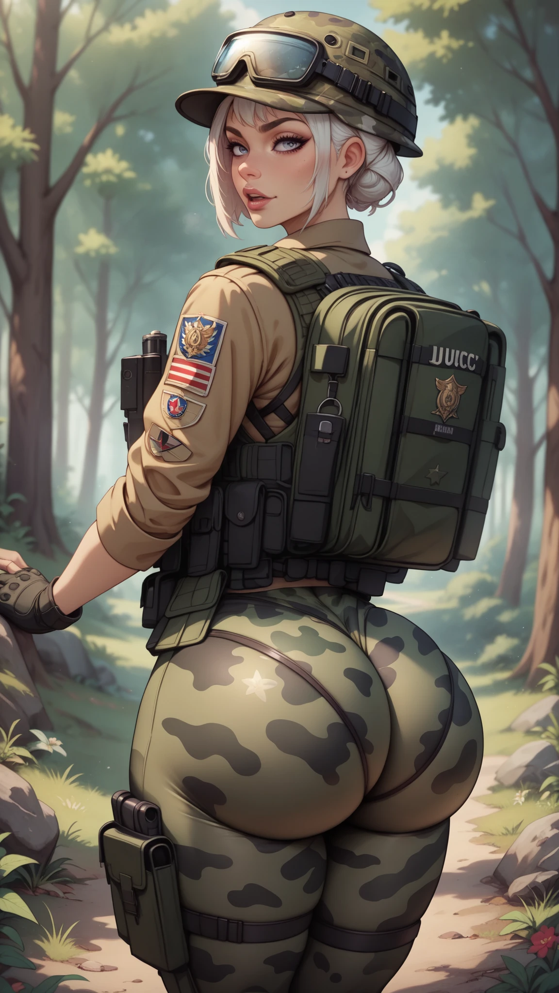 Big ass wide hips Seductive female park ranger taking her pants off in a cabin