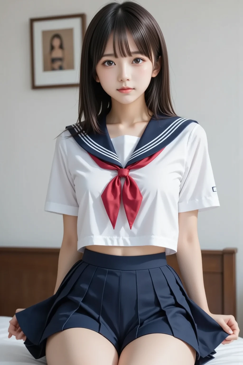 Naked school girl