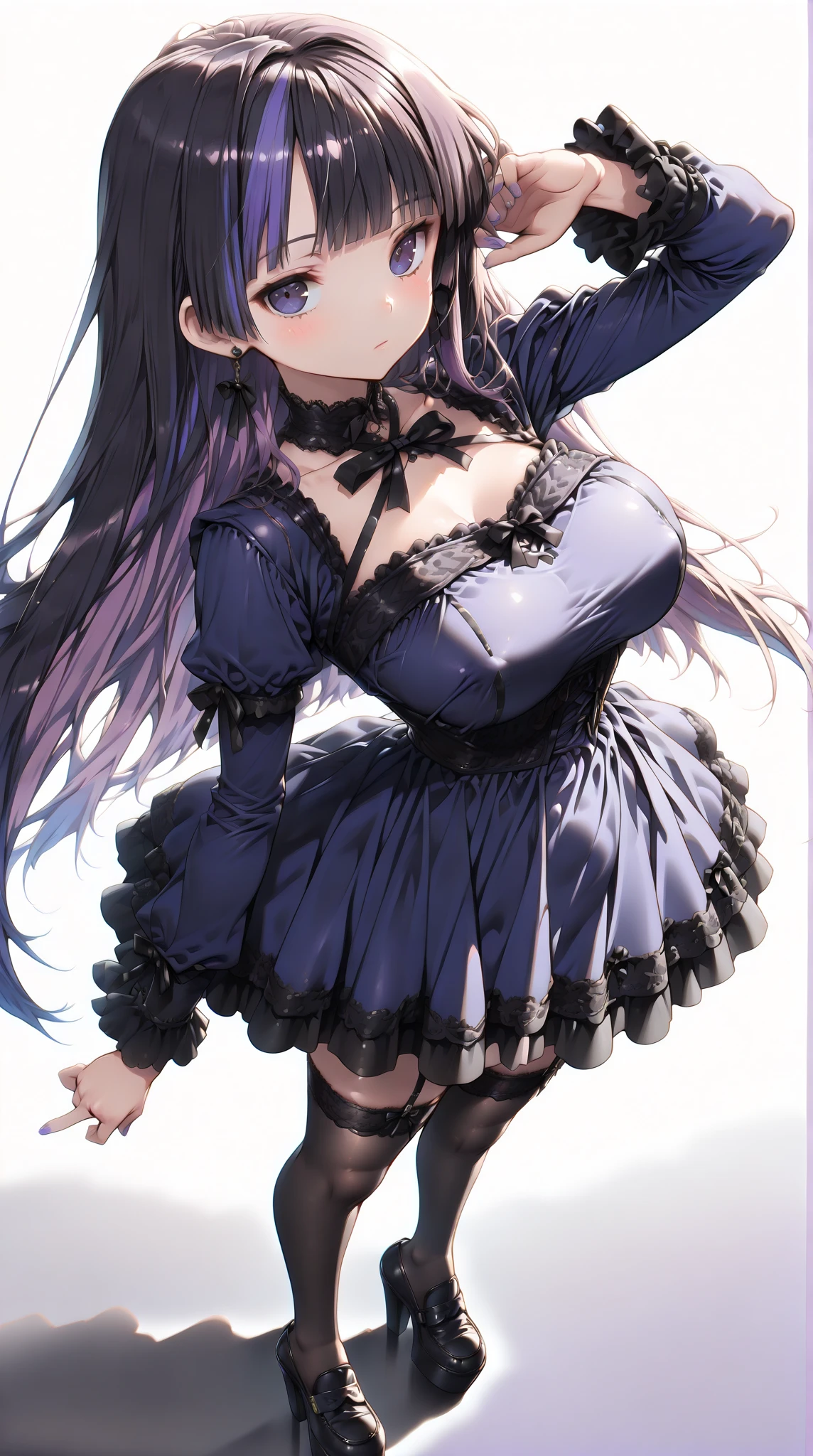(((masterpiece, Highest quality, High resolution, 超High resolution, Pixel Perfect, Written boundary depth, 4K, About RTTX10.0))), Beautiful Anime Women, Beautiful art style, Anime characters, ((Smooth texture, 再alistic texture, Anime CG Style)), Exact finger count、Exact number of legs、(Exact number of arms:1.0, Exact number of hands:1.0), (Perfect hands, Perfect Anatomy), Cinematic, 再alistic, Extremely detailed CG, Daytime lighting, Perfect lighting, Best Shadow, The best natural light, whole body, whole body, ((Date A Live),(Tokizaki Kurumi)), ((She is showing her panties in her hands:1.3)), ((Sexy and cute panties, (Stylish shiny satin black panties:1.2), Lace panties:1):1.3), (Beautiful and very large breasts:1.2), (Feeling embarrassed, (blush:1.2), (Embarrassed look:1.5), (library:1.5), Angle from the front, holding panties, Panties as a gift