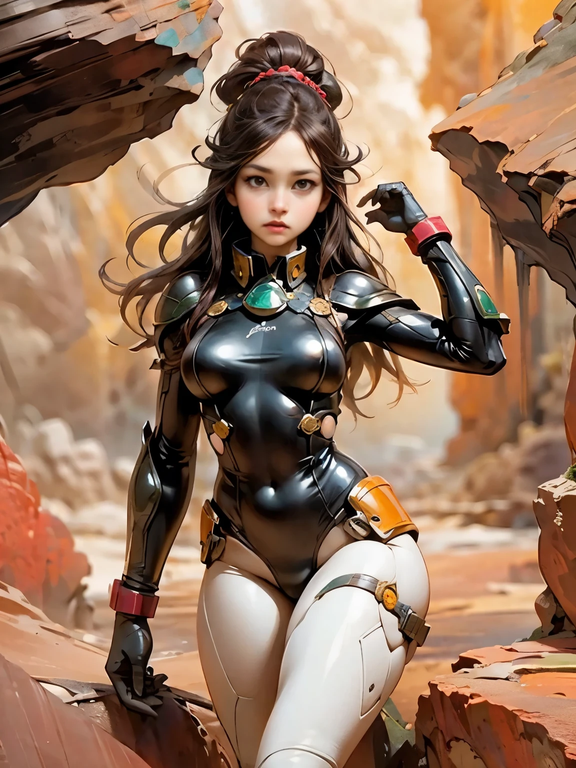 woman wearing white space latex bodysuit、A beautiful 20 year old Japanese woman、Women explore unknown planets、(Rocky terrain :1.6)、 plants I've never seen grow、Greatest Masterpiece、Highest Image、 perfect proportions、 perfect face、beautiful legs big bust、 BIG ASS、3D Images, Fantasy,Science fiction,COMICS,ROMANCE,Drama,cinema,terror,Beleza,fetish,expressive