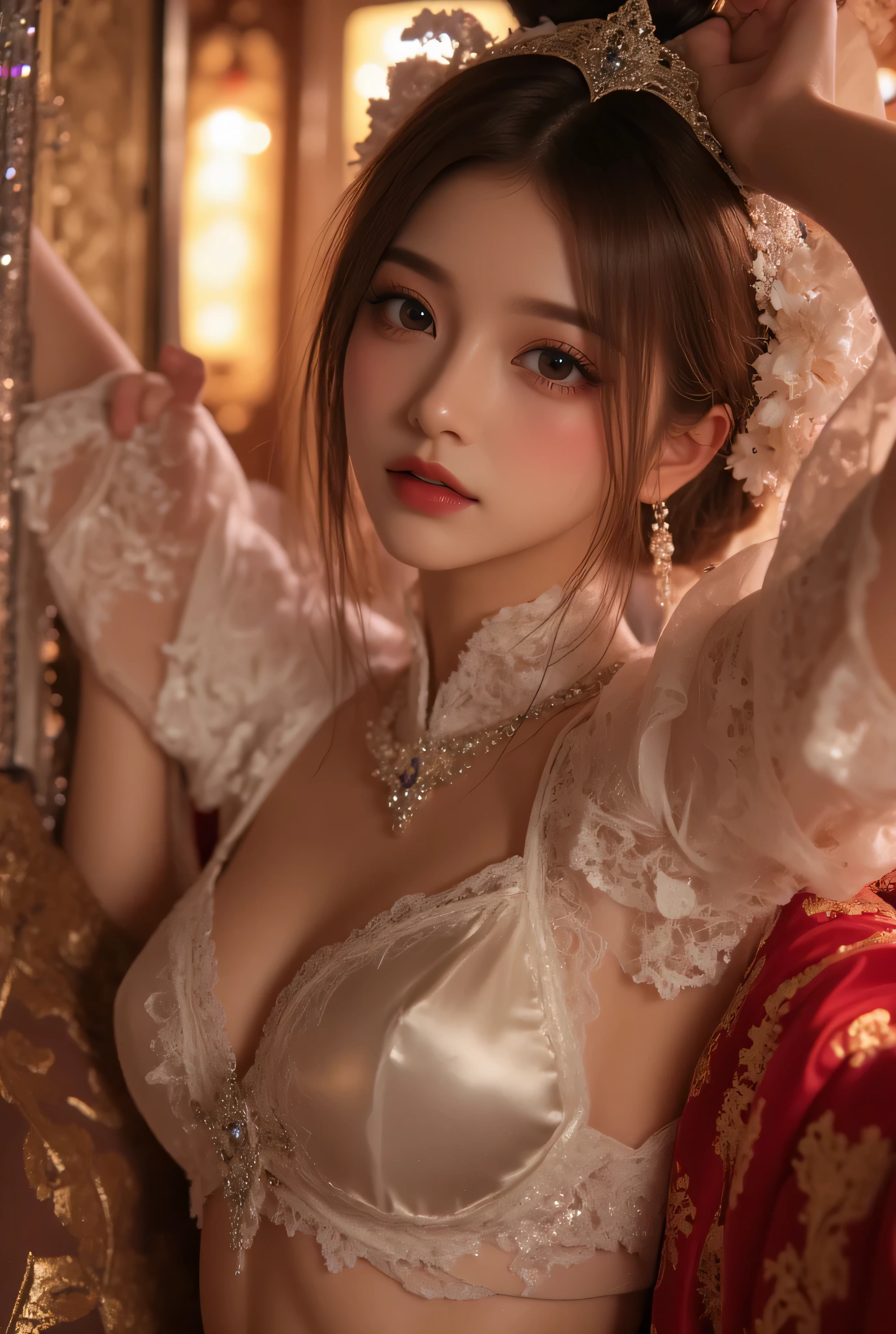 pretty chinese idol in random travel location in below:
🌍 Randomized Travel Theme:
She is gracefully dressed in an outfit inspired by a randomly selected world culture, blending traditional attire with artistic elegance. The setting immerses her in a vibrant and authentic environment, rich with intricate cultural details.
Possible Locations & Themes (Random Selection):
Japan – A stunning silk kimono with cherry blossoms, standing beneath glowing lanterns in Kyoto.
France – A romantic Parisian gown with lace, overlooking the Eiffel Tower at sunset.
Morocco – A luxurious kaftan with golden embroidery, surrounded by mosaic-lit courtyards.
Egypt – An ancient Egyptian-inspired dress with hieroglyphics, set against the Great Pyramids.
Italy – An elegant Venetian masquerade dress, near a moonlit canal with gondolas.
India – A richly embroidered saree with golden bangles, in a palace adorned with marigolds.
Mexico – A colorful folkloric dress with floral embroidery, in a festive Day of the Dead celebration.
Russia – A regal fur-lined coat with intricate patterns, in a snow-covered Red Square.
Brazil – A dazzling carnival outfit with feathers and sequins, dancing under Rio’s festival lights.
Greece – A flowing toga-inspired dress with laurel accents, among the ancient ruins of Athens.
Each location is uniquely detailed, featuring cultural symbols, iconic landmarks, and atmospheric lighting to enhance the immersion. The randomness brings a sense of adventure, making each depiction a surprise journey to a different part of the world!