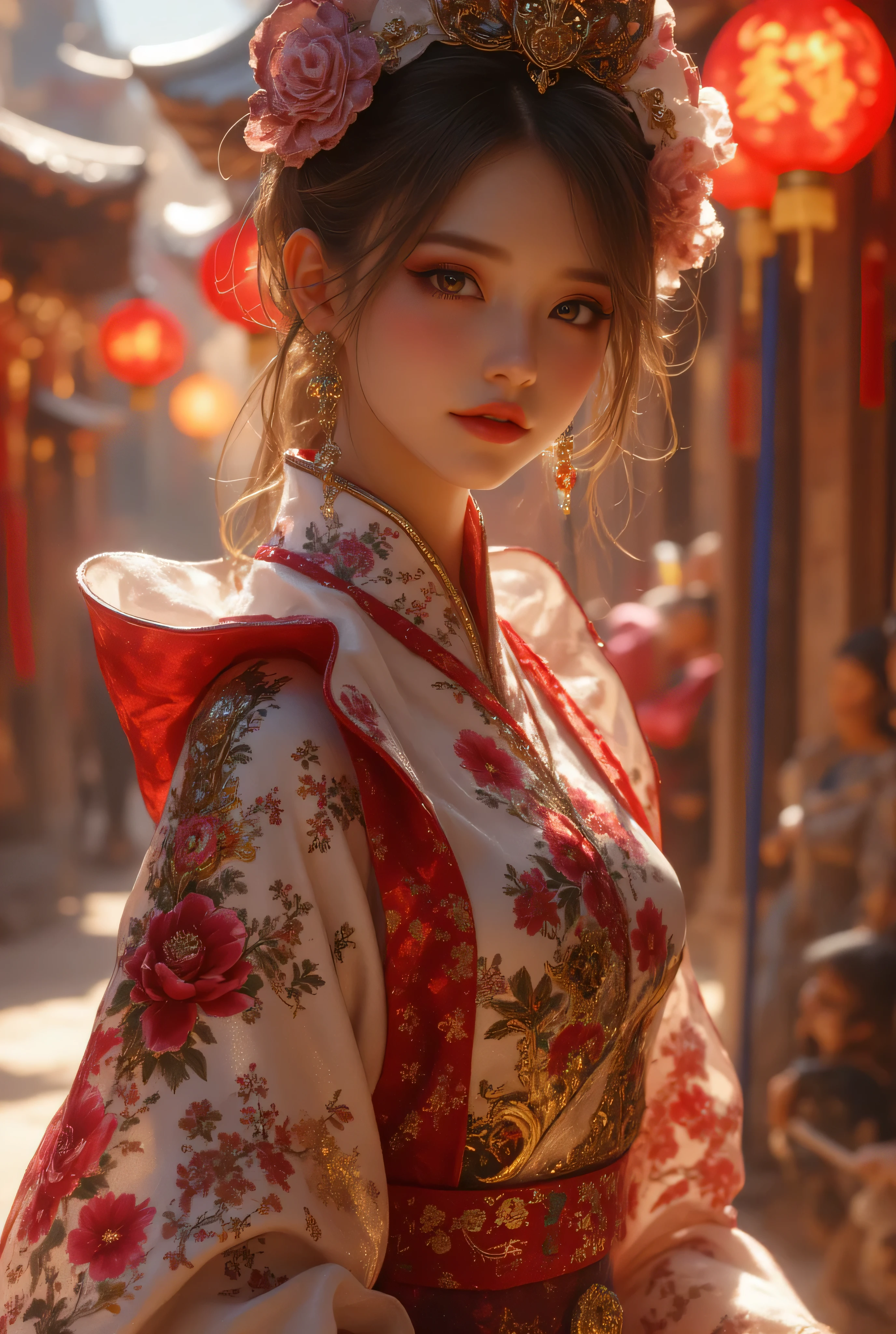 1girl, Pretty cute beautiful Chinese lady idol wear outfits and dress, reflecting the cultural essence of the location.

🌍 Randomized Travel Theme:
She is gracefully dressed in an outfit inspired by a randomly selected world culture, blending traditional attire with artistic elegance. The setting immerses her in a vibrant and authentic environment, rich with intricate cultural details.

Possible Locations & Themes (Random Selection):

Japan – A stunning silk kimono with cherry blossoms, standing beneath glowing lanterns in Kyoto.
France – A romantic Parisian gown with lace, overlooking the Eiffel Tower at sunset.
Morocco – A luxurious kaftan with golden embroidery, surrounded by mosaic-lit courtyards.
Egypt – An ancient Egyptian-inspired dress with hieroglyphics, set against the Great Pyramids.
Italy – An elegant Venetian masquerade dress, near a moonlit canal with gondolas.
India – A richly embroidered saree with golden bangles, in a palace adorned with marigolds.
Mexico – A colorful folkloric dress with floral embroidery, in a festive Day of the Dead celebration.
Russia – A regal fur-lined coat with intricate patterns, in a snow-covered Red Square.
Brazil – A dazzling carnival outfit with feathers and sequins, dancing under Rio’s festival lights.
Greece – A flowing toga-inspired dress with laurel accents, among the ancient ruins of Athens.
Each location is uniquely detailed, featuring cultural symbols, iconic landmarks, and atmospheric lighting to enhance the immersion. The randomness brings a sense of adventure, making each depiction a surprise journey to a different part of the world!