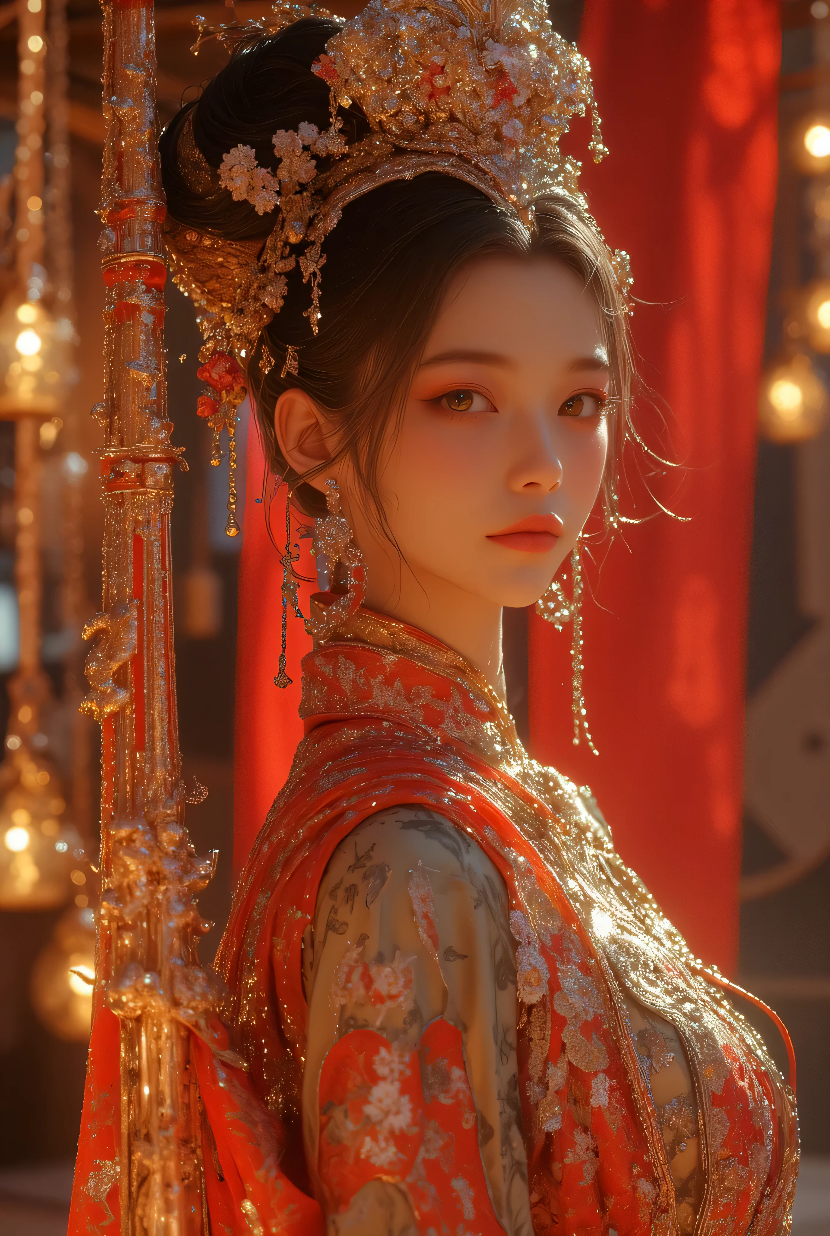 1girl, Pretty cute beautiful Chinese lady idol wear outfits and dress, reflecting the cultural essence of the location.
🌍 Randomized Travel Theme:
She is gracefully dressed in an outfit inspired by a randomly selected world culture, blending traditional attire with artistic elegance. The setting immerses her in a vibrant and authentic environment, rich with intricate cultural details.
Possible Locations & Themes (Random Selection):
Japan – A stunning silk kimono with cherry blossoms, standing beneath glowing lanterns in Kyoto.
France – A romantic Parisian gown with lace, overlooking the Eiffel Tower at sunset.
Morocco – A luxurious kaftan with golden embroidery, surrounded by mosaic-lit courtyards.
Egypt – An ancient Egyptian-inspired dress with hieroglyphics, set against the Great Pyramids.
Italy – An elegant Venetian masquerade dress, near a moonlit canal with gondolas.
India – A richly embroidered saree with golden bangles, in a palace adorned with marigolds.
Mexico – A colorful folkloric dress with floral embroidery, in a festive Day of the Dead celebration.
Russia – A regal fur-lined coat with intricate patterns, in a snow-covered Red Square.
Brazil – A dazzling carnival outfit with feathers and sequins, dancing under Rio’s festival lights.
Greece – A flowing toga-inspired dress with laurel accents, among the ancient ruins of Athens.
Each location is uniquely detailed, featuring cultural symbols, iconic landmarks, and atmospheric lighting to enhance the immersion. The randomness brings a sense of adventure, making each depiction a surprise journey to a different part of the world!
