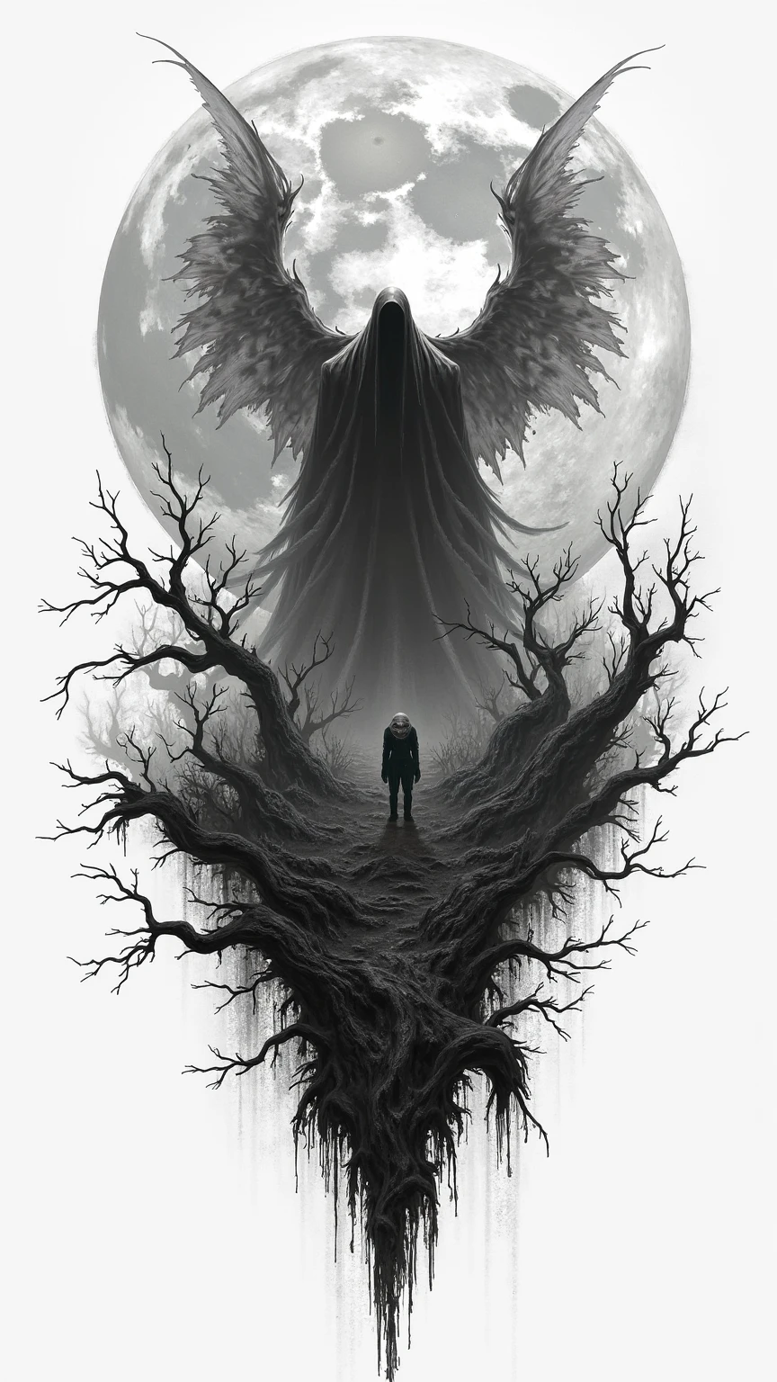 angel of death on the bridge town