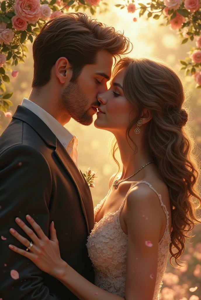 (best quality,4k,8k,high resolution,masterpiece:1.2),Super detailed,(actual,photoactual,photo-actual:1.37),romantic movie scene,(movie lighting:1.5),romantic movie shoot,romantic movie effect,romantic movie atmosphere,romantic movie mood,romantic movie style,Romantic movie vision,romantic movie scene,romantic movie atmosphere,romantic cinematography,romantic movie composition,romantic movie scenes,Romance movie color grading,magical lights,soft focus,Sweet and dreamy atmosphere,Subtle and romantic mood,Gentle and delicate brushstrokes,Soft and warm tones,Fascinating close-up,Cinematic wide-angle lens,Glance camera movement,Compelling storytelling,Elegant clothing,Romantic gestures,Cute facial expressions,true emotions,whisper,Intimate communication,golden hour lights,Soft shadows and highlights,lens flare,romantic sheet music,heartfelt dialogue,Subtle background details,Wonderful moments,Magnificent and breathtaking scenery,Warm and inviting color palette,Ethereal and dreamy visual effects,There is a romantic atmosphere in the air,unforgettable love story,magical moment,Mesmerizing visuals,warm connection,dreamy and soft focus,Romantic hugs,romantic tension and chemistry,breathtaking romance,Detailed close-ups of intimate moments,A strong emotional connection,passionate kisses and hugs,love beyond time and space,sincere and tender love,Whispered promises and shared secrets.