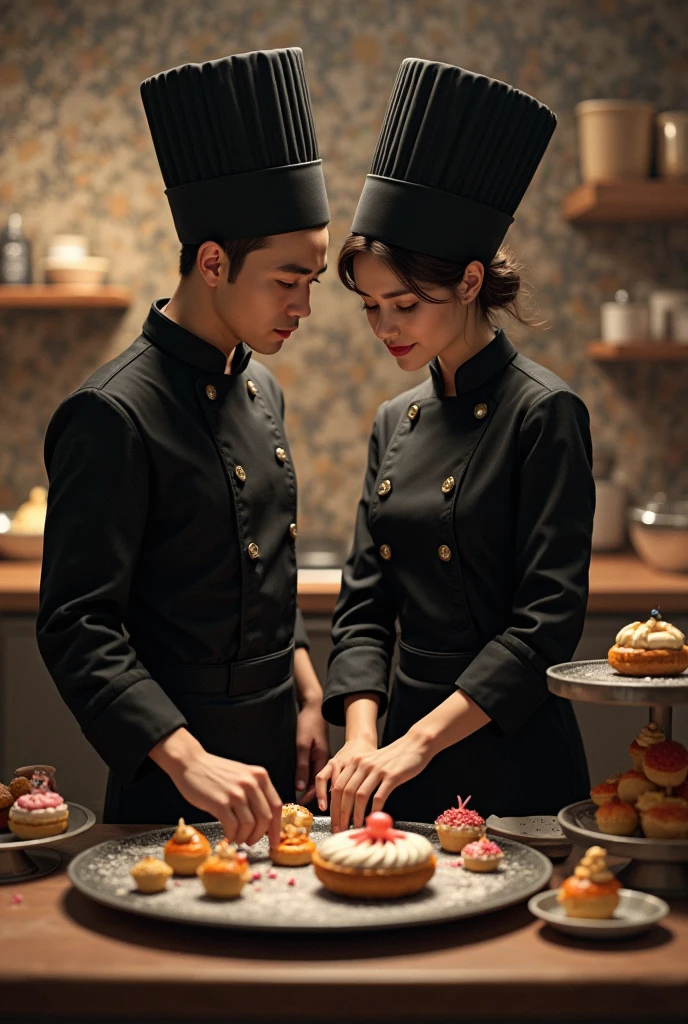Couple black confectioners