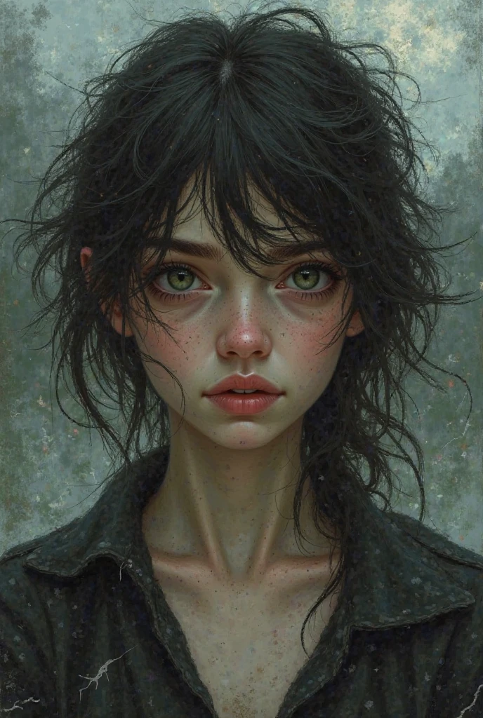 Create a picture of the same woman who looks and feels unmotivated