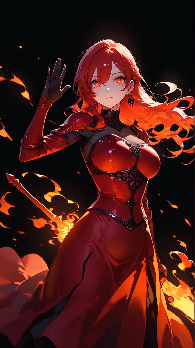 una mujer con ropa sexy lanzando un hechizo de fuego Color verder destruyendo una ciudad , green fire rune, green fireball, Green fire phoenix flying above,fire sorceress, Goddess of hell, detailed fancy art, fancy art style, BREAKING beautiful ancient fire witch, queen of fire, fancy art behance, beautiful celestial wizard, Beautiful sorceress, glowing floating fire fragment, green crystal, dazzling spark of fire, iron chain, fire storm , BREAKING beauty from another world, golden crown , detailed clothing, Cold aura, cold face, tall body, mature body, seductive body, medium chest, Detailed beautiful face, Ojos brillantes detaileds, detailed skin, full bodyBREAK,detailed,realist,Arte digital 4k muy detailed,Octane rendering, bioluminiscente, BREAK Concept art in 8K resolution, Realism,by Mappa Studios,masterpiece,Best Quality,official art,illustration,clear line,(fire_Color),perfect composition,absurdities, fancy,in focus,rule of thirds