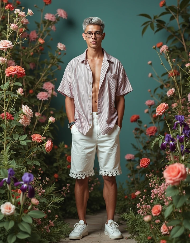 Timothée Chalamet, sweaty boy, in water, in japanese sakura cherry blossom sauna, no clothing, far from camera, whole body, braces, age 19, wavy tiktok hair, boxer, bare feet, wearing no t-shirt topless, japanese onsen temple, short fine armpit hair, flexing, in the water, veiny arms, cute, tall, lean, not muscular, wispy pubes, muscular teen masterpiece, high resolution, feet visible, no shoes, very dirty feet, skinny, tall, foot fetish, tall boy, teen boyaces, best quality, sticky armpit hair, sticky, glue on floor, wet floor, sticky clothes, drops on underwear, drops on shorts, sticky on shorts, drops on floor, sweaty face, sweaty hair, Dune by Herbert, Science fiction
