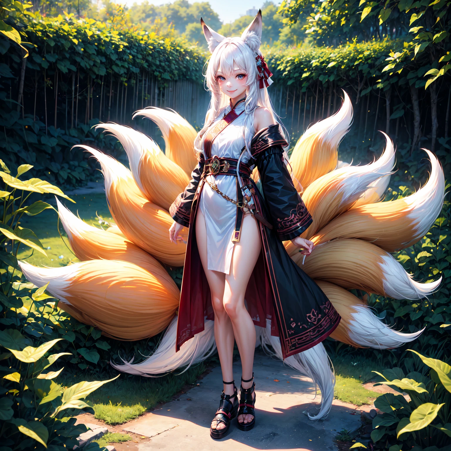 A nine-tailed demon fox