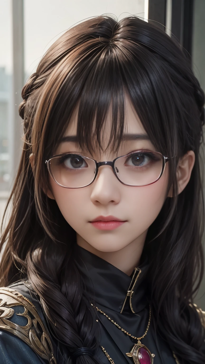 View your viewers,Leaning forward,(Random cute clothes),(Random Animation Pose),(Thin type),(Large Breasts),(Random hairstyle),(Best image quality, (8K), Ultra-realistic, 最high quality, high quality, High resolution, high qualityの質感, Attention to detail, Beautiful details, Fine details, Highly detailed CG, Detailed Texture, Realistic facial expressions, masterpiece, in front),(Wear glasses:1.1)