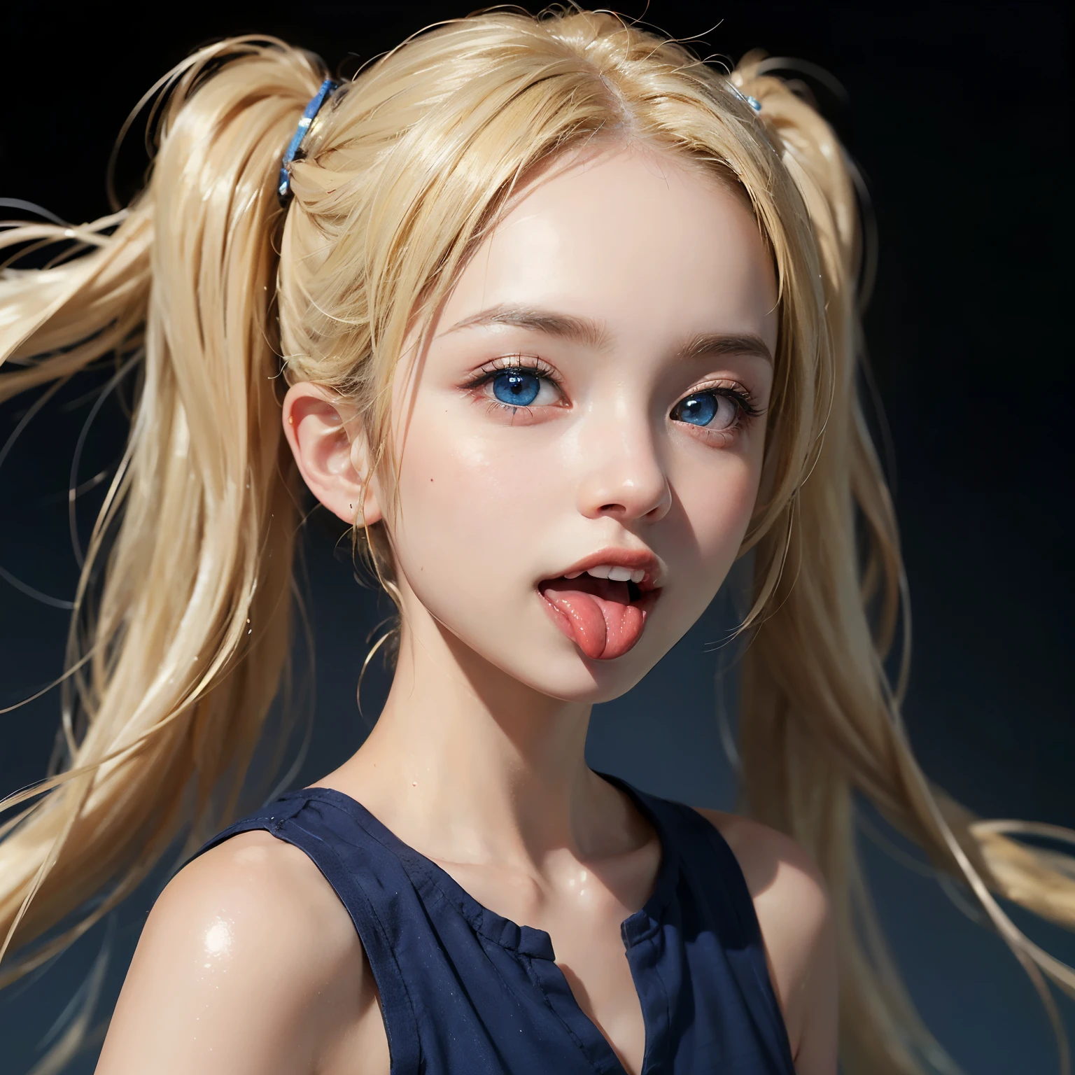 NSFW, 8k, High-level, absurd, masterpiece, best quality, primitive, very detailed CG, very detailed wallpaper, perfect lighting, Extremely detailed (((The personifying " Harley Quinn " as a Little Girl))), MysticSight, Tyndall effect, Tyndall scattering, Studio gray background with (many Dazzling RainbowColor particles BokeH:1.28), (RoundlyButts, ThighGap), (Exposed:0.4), (Assfocus with looking ahead), BREAK (NOGIZAKA face variations) Extremely Detailed very KAWAII face variations, perfect ???????, Childish, captivating gaze, elaborate detailed Eyes with (sparkling highlights:1.28), long eyelashes、Glossy RED Lips with beautiful details, Coquettish tongue, Rosy cheeks, Radiant PearlSkin with clear transparency . { (Dynamic LifeLike expressions:1.4) | :d) }, (large eyes:-1) .