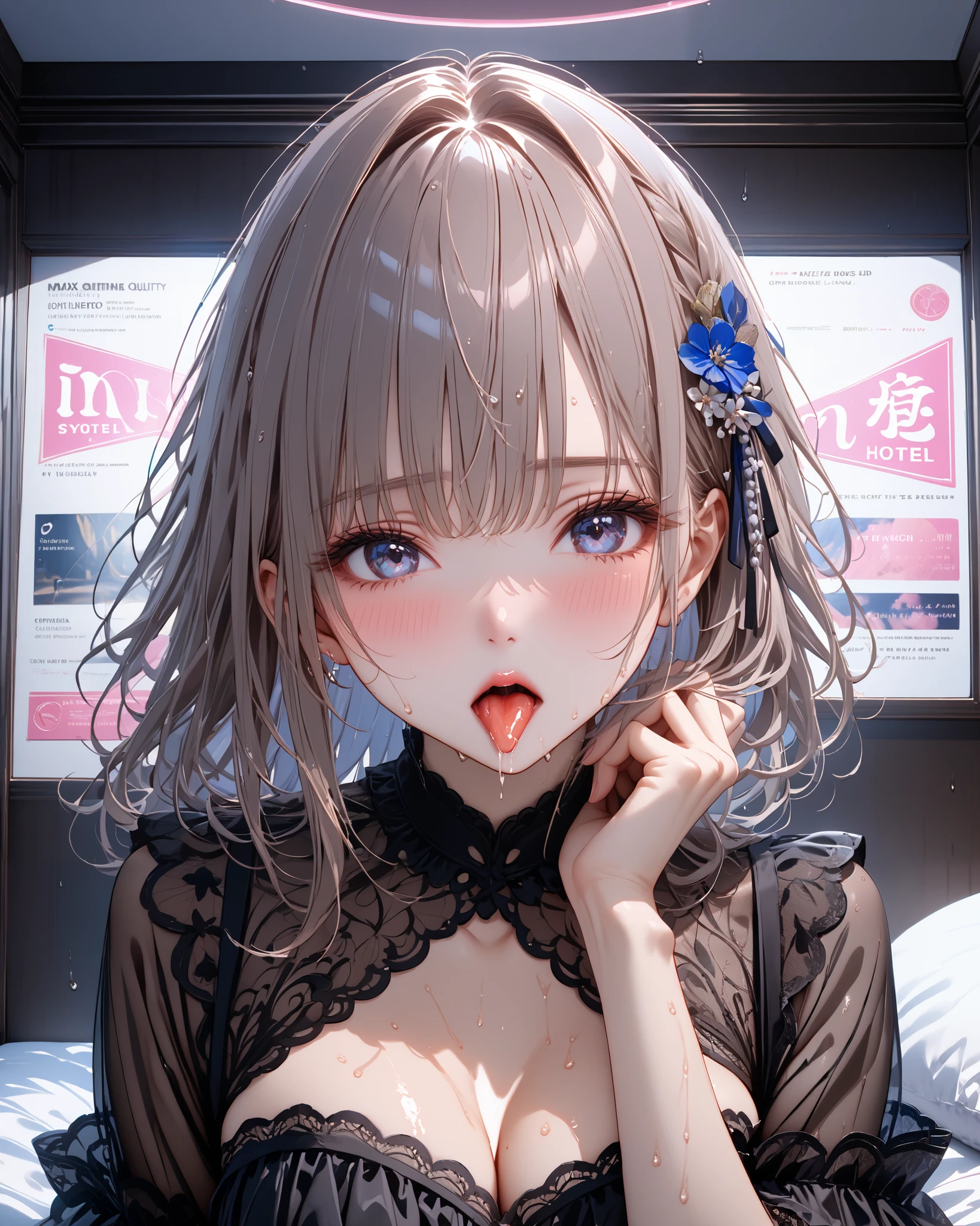 ((Highest quality)), ((masterpiece)), (detailed), A large amount:1.2),extremely detailed cute anime face, (((Flat Chest))), (Flat Chest:1.1),((((Short Bob Hair)))),Complex eyes,beautiful detailed eyes,Symmetrical eyes,(((detailed face))),beautiful detailed lips, If you look at this, (((Embarrassing))),(emotional expression),(My heart is pounding with anticipation.), A translucent white dress reveals her skin、A group of high school girls in string panties and long hair、Aboard, 、Open your mouth ,Heavy breathing ,Put your hand in front of your mouth,Put your hand in front of your mouth,