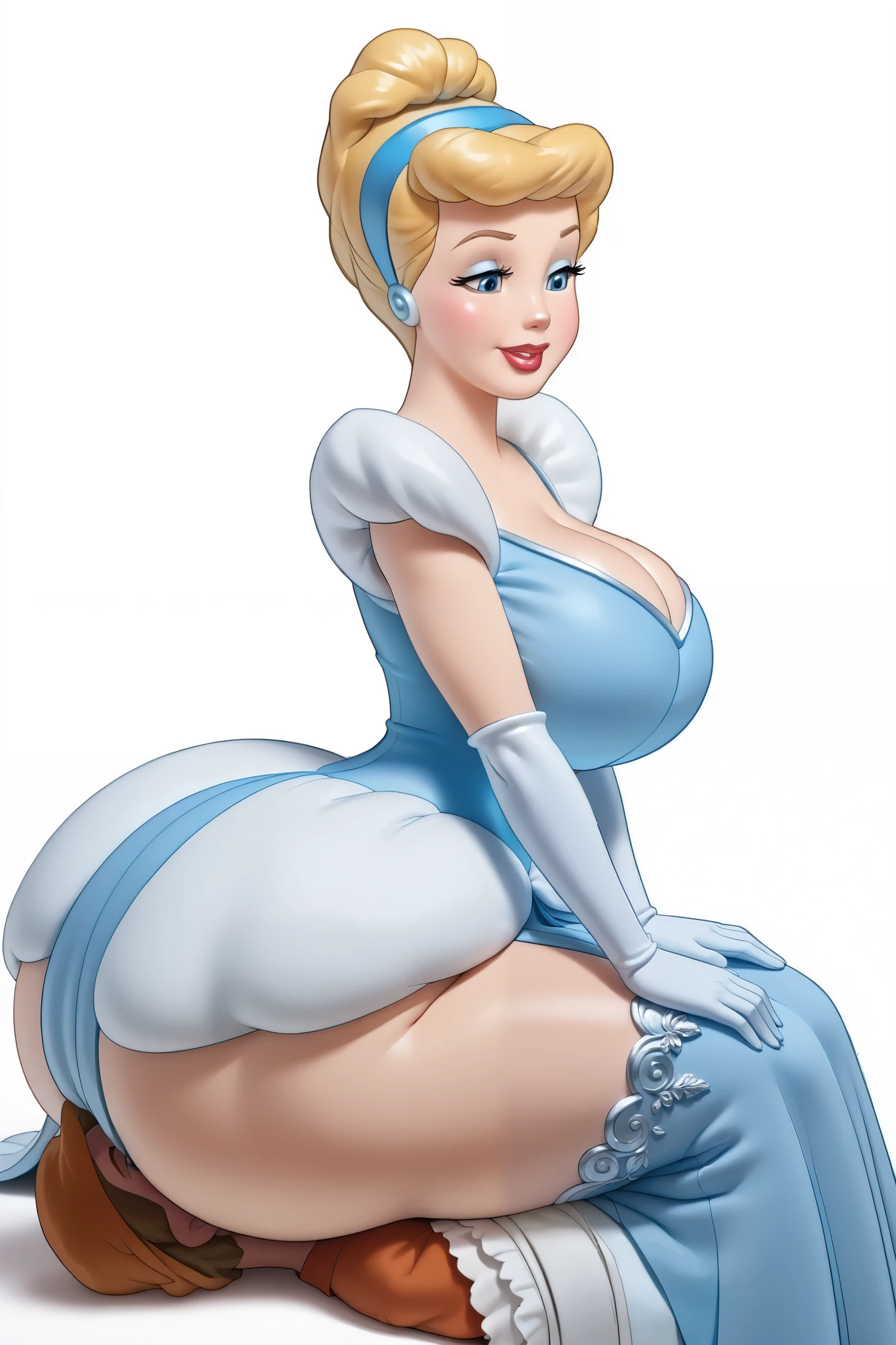 Aladin, Jasmine, 1girl, ((bimbo))), short blond hair, blue eyes, puffy lips, painted lips, thick lips, wide hips, thick thighs, enormous round fake breast, huge round Bella bellz ass, shiny skin, high waist black bikini, nipples, open legs