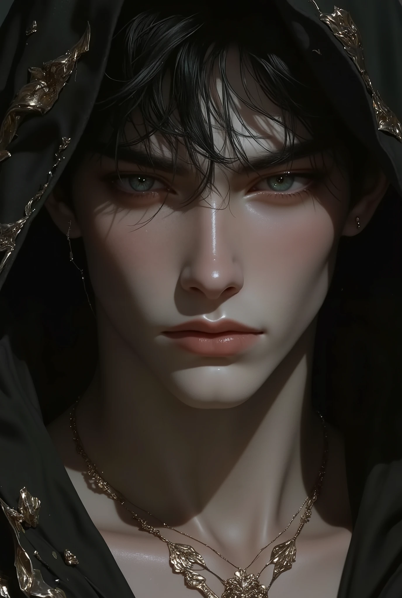 a pale skinny greek young man slave, black hair and piercing blue eyes, wearing slave outfits, beautiful, full body pick, 1boy, ultra-detailed, (best quality,4k,8k,highres,masterpiece:1.2),ultra-detailed,(realistic,photorealistic,photo-realistic:1.37),extremely detailed face and body,chiaroscuro lighting,cinematic composition,dramatic shadows,warm color tones