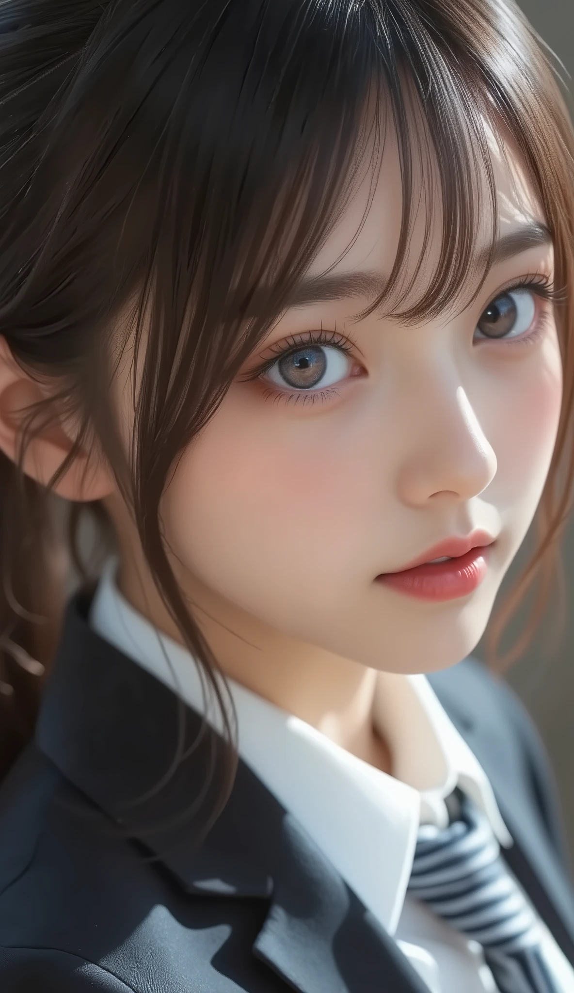 8k,Ultra High Definition , TOP QUALITY, masterpiece,rule of thirds,golden ratio, surreal, photos, one woman,( girls on the left:1.3),cute,cute顔, Beautiful Eyes in Every Detail , 細かくexhaustive,mature women, princess,full body,smile, black hair,Shag hair,ID photo, luxurious and beautiful ,(A Famous Japanese Idol Girl), (( wearing a Japanese high school uniform with a white shirt, blazer, and skirt)), ((( having sex in the woods ))), (((She Has an Ecstatic Expression))), very delicate expression , delicate eye description,, Healthy Body , (( 1 female)), Height: 160cm, ((thin thighs)) ,( thin waist:1.4)、( Beautiful :1.4), pink lips,profile,((( ideal figure))),Small bust, A cup :2,、 portraits:2、 perfect anatomy 、鮮明な exhaustive、 exhaustive, thin lips,Perfect and beautiful face ,完璧でcute顔, meticulous skin , Perfect Limbs 、 thin waist, surreal,Light and Dark, Fashion Magazine Cover ,glowing