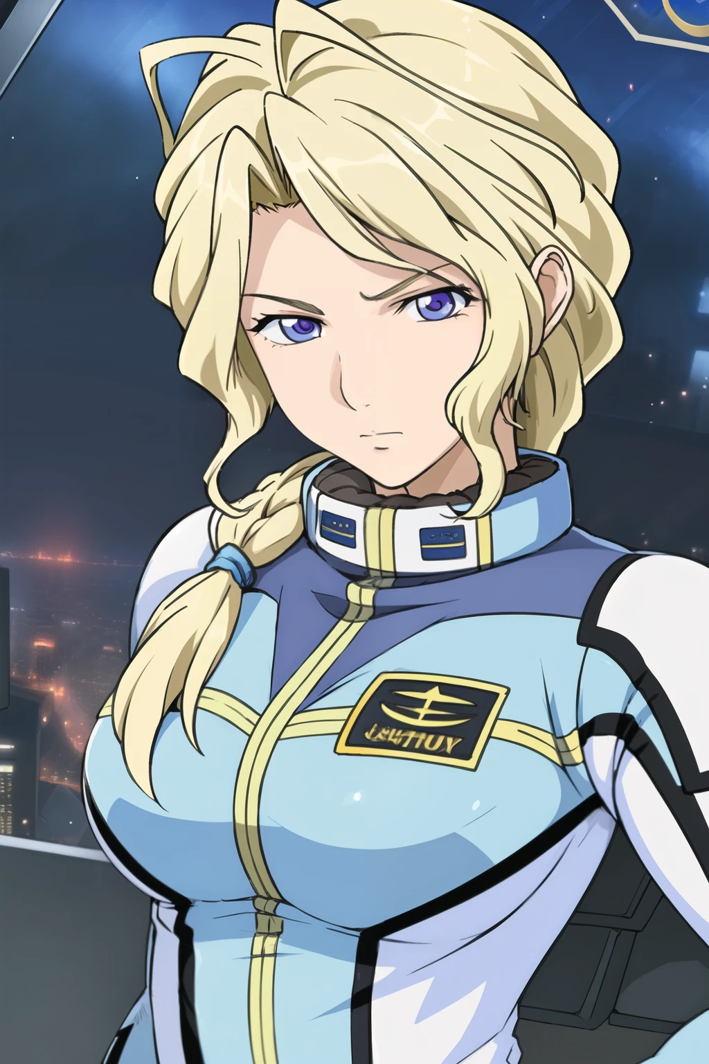 (Night:1.7), Japan , Tokyo, CityView, Before Window,
Standing at attention,
white outfit,black purse,bodysuit,
blonde hair,blue eyes,braid,bangs,
1 girl, 24yo,mature female,Beautiful Finger,Beautiful long legs,Beautiful body,Beautiful Nose,Beautiful character design, perfect eyes, perfect face,
looking at viewer, in the center of the image,(Upper_body),(close-Up),(Focus on her face),
NSFW,official art,extremely detailed CG unity 8k wallpaper, perfect lighting,Colorful, Bright_Front _face_Lighting,
(masterpiece:1.0),(best_quality:1.0), ultra high res,4K,ultra-detailed,、cockpit in the background、sitting in the cockpit、 angry face、
photography, 8k, HDR, highres, absurdres:1.2, Kodak Portra 400, film grain, blurry background, bokeh:1.2, lens flare, (vibrant_color:1.2)
(Beautiful,large_Breasts:1.4), (beautiful_face:1.5),(narrow_waist),