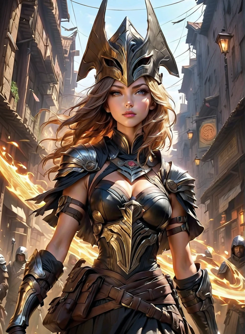 Epic Beautiful painting of Michelle Pfeiffer as perfect gorgeous female warrior, shapeless long fullbody, perfect features, (wearing extremely baroque armor Chainmail_Armor), abstract beauty, near perfection, pure form, dynamic pose, ethereal background, (deep dark shadows), (strong cinematic lighting), (back lighting), concept art by Greg Rutkowski and John William Waterhouse and Alphonse Mucha, stunning details, intricate details, hyper post-production, ultra High resolution, super high details, trending on ArtStation, ultra sharp focus, depth of field f/1.8, studio photos, (((looking at camera))). varies multi etc. --v 6 --s 1000 --c 20 --q 20 --chaos 100