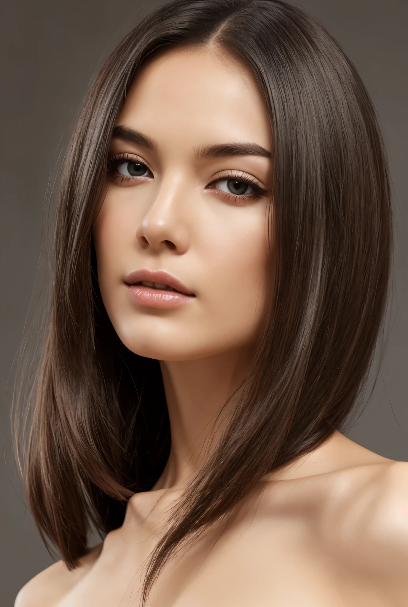 Straight hair black hair, 1 , Long hair, Rice, simple bottom, best quality, Realistic original
