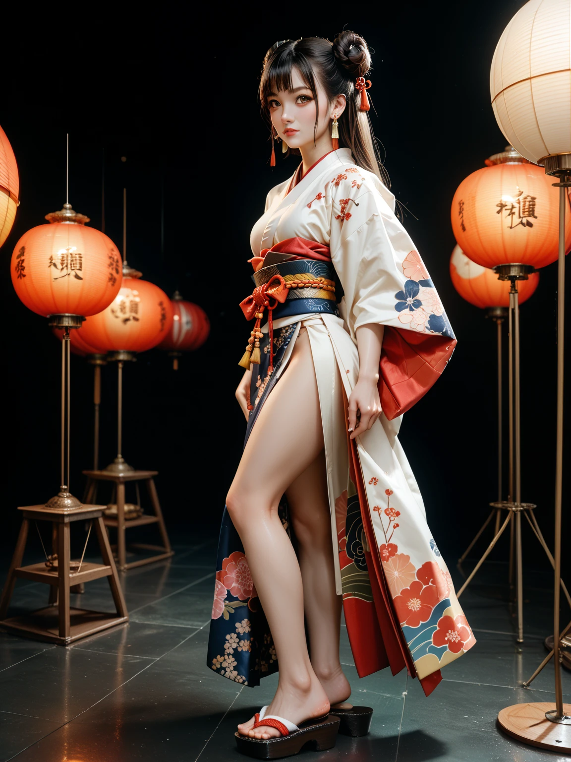 score_9, score_8_superior, score_7_superior, Japanese 1 Girl, 1 Girl,(cute:1.2),Very beautiful 18 year old girl, Fine grain,((Brown eyes)),(Brown Hair),(short hair),(bread), Perfect Skin, Glowing Skin, White skin, Fine-textured skin, Big ample breasts,((Perfect Anatomy, Nice hands, Perfect hands, 5 fingers connected to the palm of the hand, No discomfort Precise needles))), Perfect bare legs, Delicate legs, Perfect proportions, sexy, I can see your chest,((Japanese Uniform)),((Uniform Mini Skirt)),(tie)), Black socks, Chano Leather Shoes, Lurking deep in the city, I can see your crotch, panties showing in the city, bent legs, The legs spread out in an M shape., pants Panties are visible, Thin thighs seen from the front