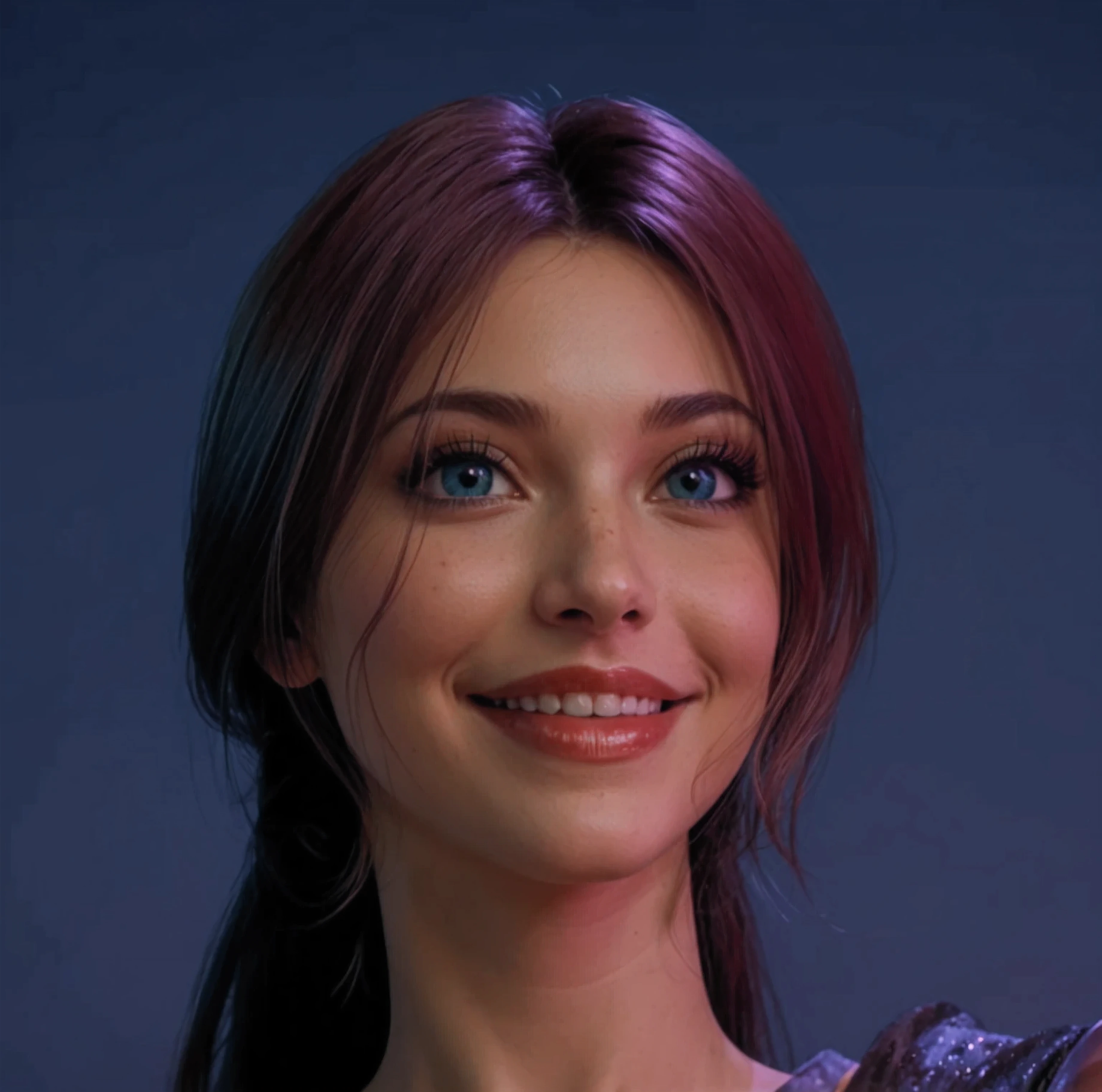 smile at the camera 