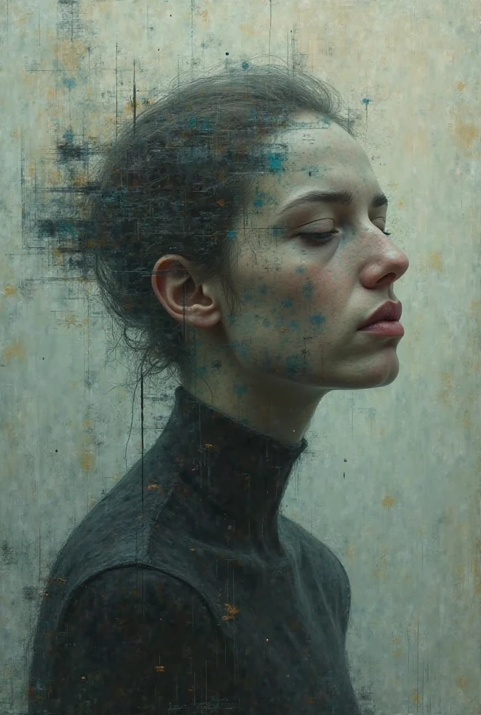 <lora:Euan Uglow Style:1>Euan Uglow Style - marina abramovic inspired painting