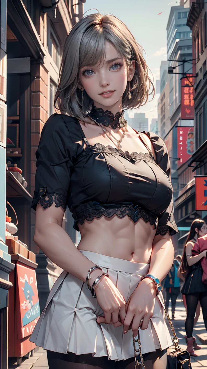 24-year-old female、Sheer front cut-out((front cutout))Wear tops、Wear low rise leggings、smile、View your viewers