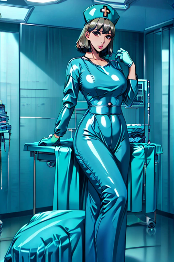 nurse uniform,hospital, latex nurse suit,nurses,busty,elbow gloves,labcoat,black hair woman,red eyes , gigantic ,medical instruments,asian nurse,two nurses,speculum,examination room,oversize ,big ass ,strap on, lay on table ,legs spreaded,giving birth,gyno chair , dentist,Milf,latex,red uniform,oversize breasts