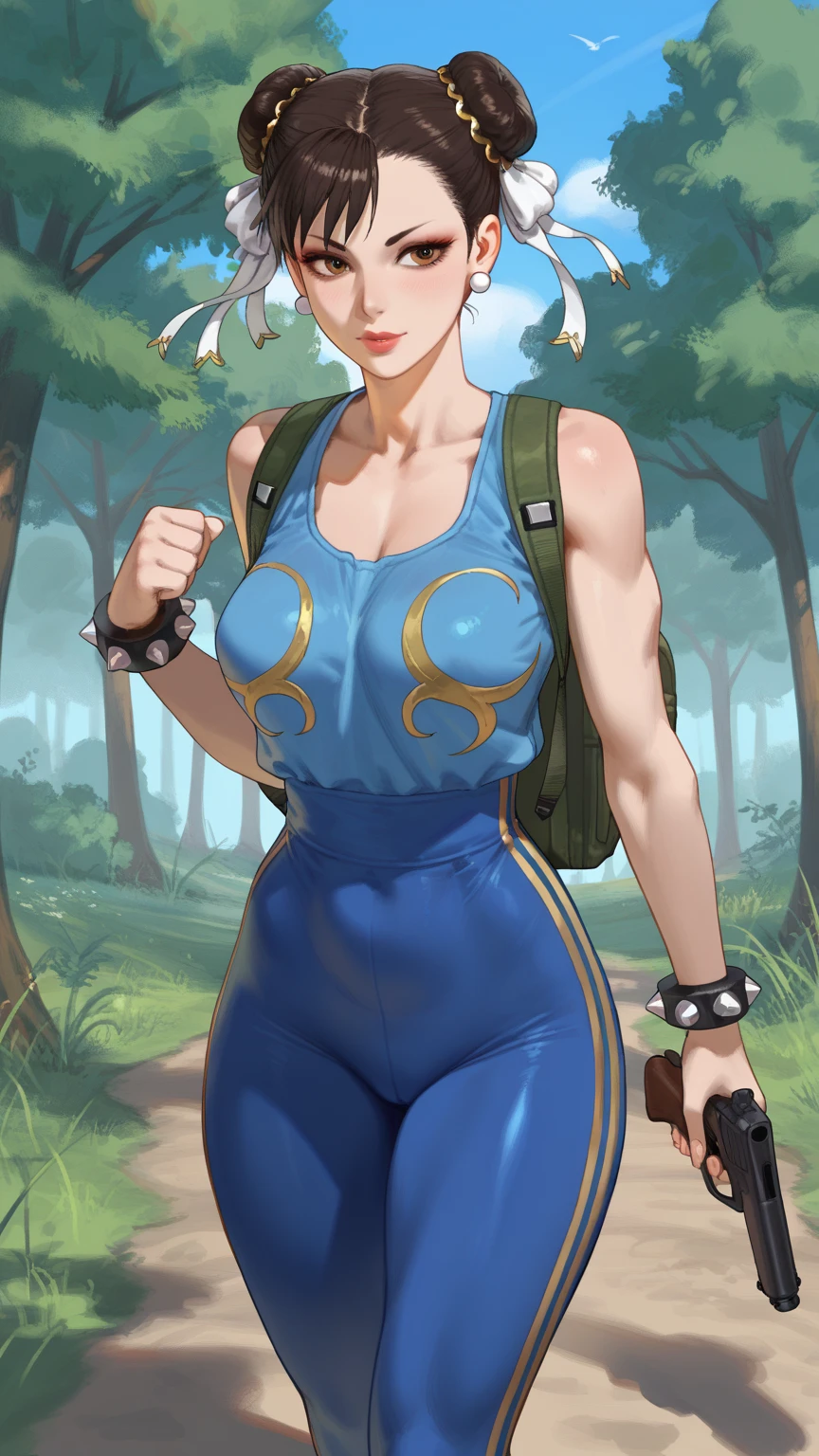 ((Mejor calidad)), ((obra maestra)), (detallado), cara perfecta, 1 chica, cammy white, trenzas gemelas, 
pelo largo, pelo rubio, pelo de antena, boina, (sombreros rojos:1.3), ojos azules, cicatriz en la mejilla,
 leotardo verde, pechos grandes, Sin mangas, guantes rojos, guantes sin dedos, camuflaje, tiro de vaquero, de pie,
 al aire libre, brazos a los costados, directo,
