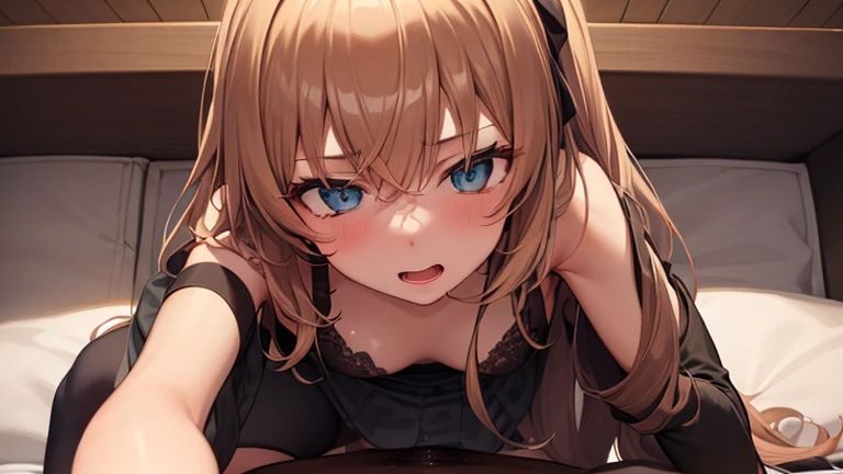 独奏,1girl,push_ups,green_eyes,long_hair,brown_hair_orange_inner_Farbe,orange_scrunchie,shorts,white_shirt,lower_body,grey_shorts,casual_workout_yoga_buzzer_shorts,living_room,thighs,questionable,general,explicit,medium_breast, expensive_solve, clear_image, expensive_Contrast, 8K, Sparkling, beautiful_detailed_face_and_eye, (Brown Hair:1.25), 白 eye, expensive_solve, clear_image, expensive_Contrast, 8K, Sparkling, beautiful_detailed_face_and_eye, (Brown Hair:1.25), 白 eye