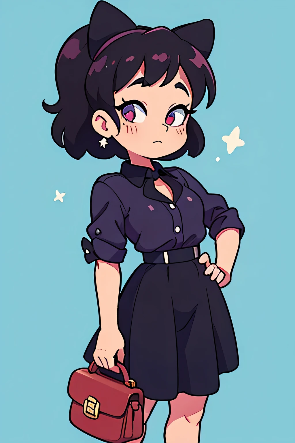 black Feliny In 50's Clothes