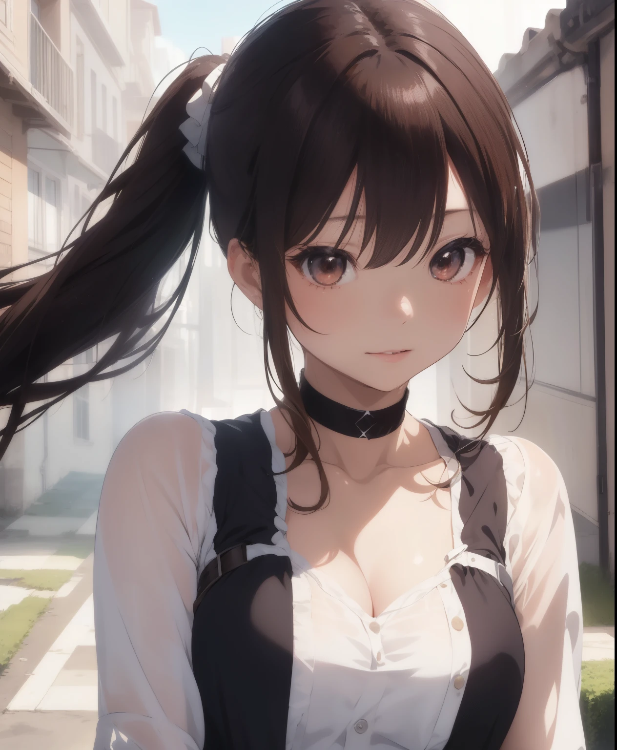 ( masterpiece、TOP QUALITY、TOP QUALITY、Official Art、 beautiful and beautiful :1.2)、(one girl:1.3)、twin tails,beautiful breasts,1People Women、( brown hair shortcut )、Smooth and beautiful brown hair、 reflective, light brown eyes 、I've gained a little weight、 small breasts、 butt is small 、((( Don't Fidget Smile )))、
let's think about it step by step ,TOP QUALITY、 masterpiece、 Ultra High Definition 、 8k、 show anime style 、 Softline Art 、 digital enhancement 、 shojo anime touch, shojo manga core, Flowing fabric、Soft Drawing、 Super Detailed Digital Anime Art 、 Clear Face Description 、 highly detailed girl cartoon character art、 Ultra Detailed Manga Style 、 TOP QUALITYの色、
The costume worn by the ren's sisters 'TV Programs、Dancing