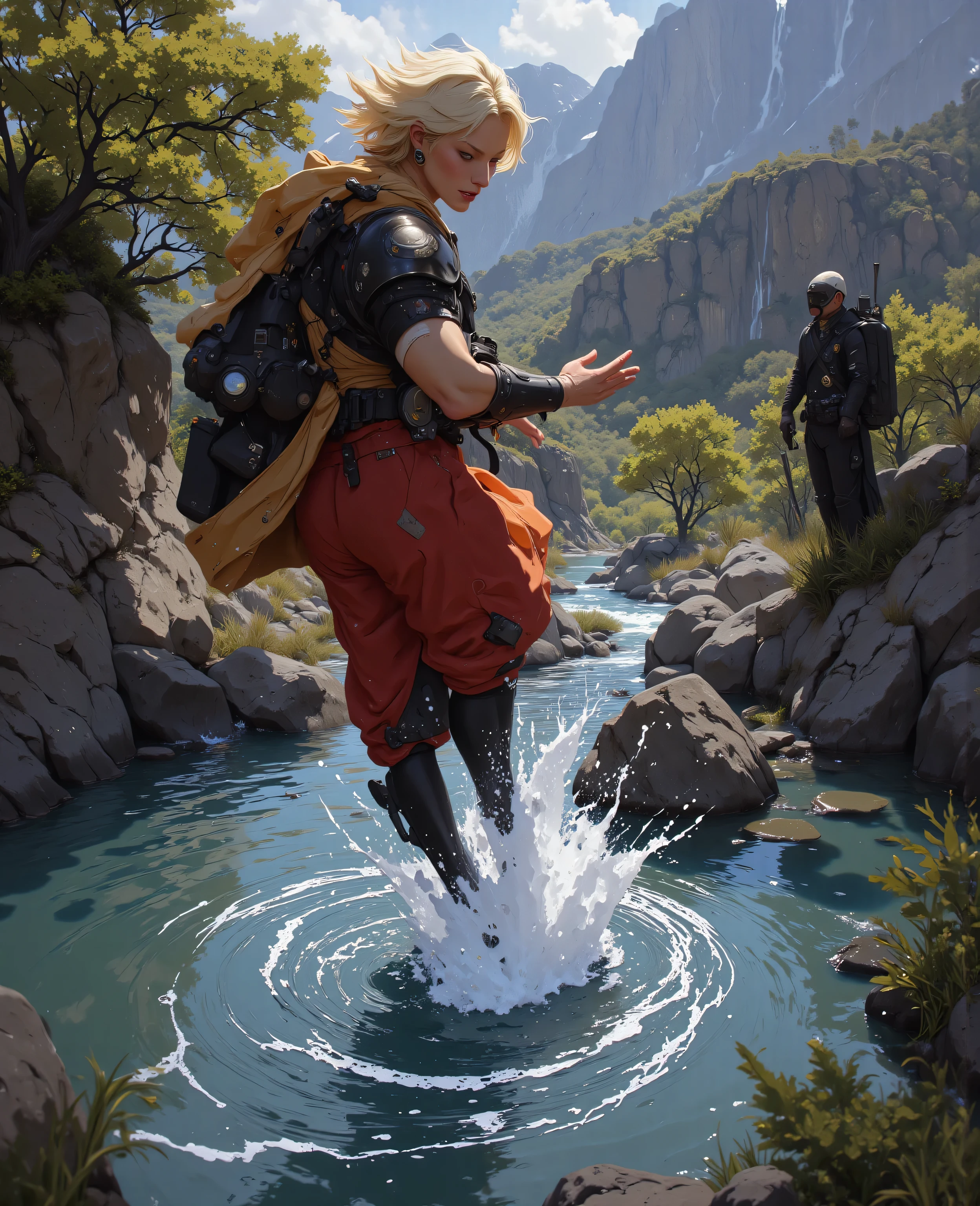 Jump into the water