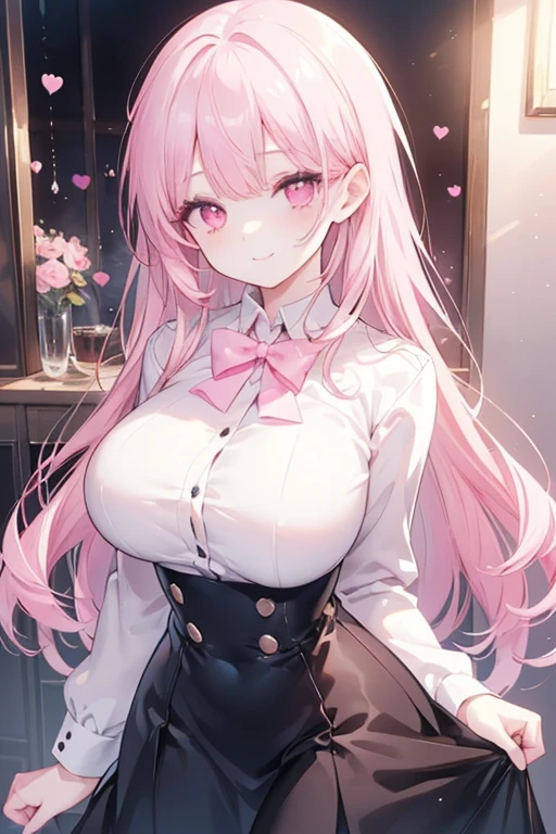 Cut
((masterpiece、Highest quality、Very detailed))、One Girl、Pink Hair、Long Hair、Wavy Hair、Grey Eyes、evil smile、Pink Lips、((lots of piercings))、Large Breasts、((black pvc bodysuit))、((High neck))、((White shirt))、A bow tie、((black pvc long gloves))、((Black pleated skirt))、Cowboy Shot、On the bed、open legs、knees up、Bedroom Background